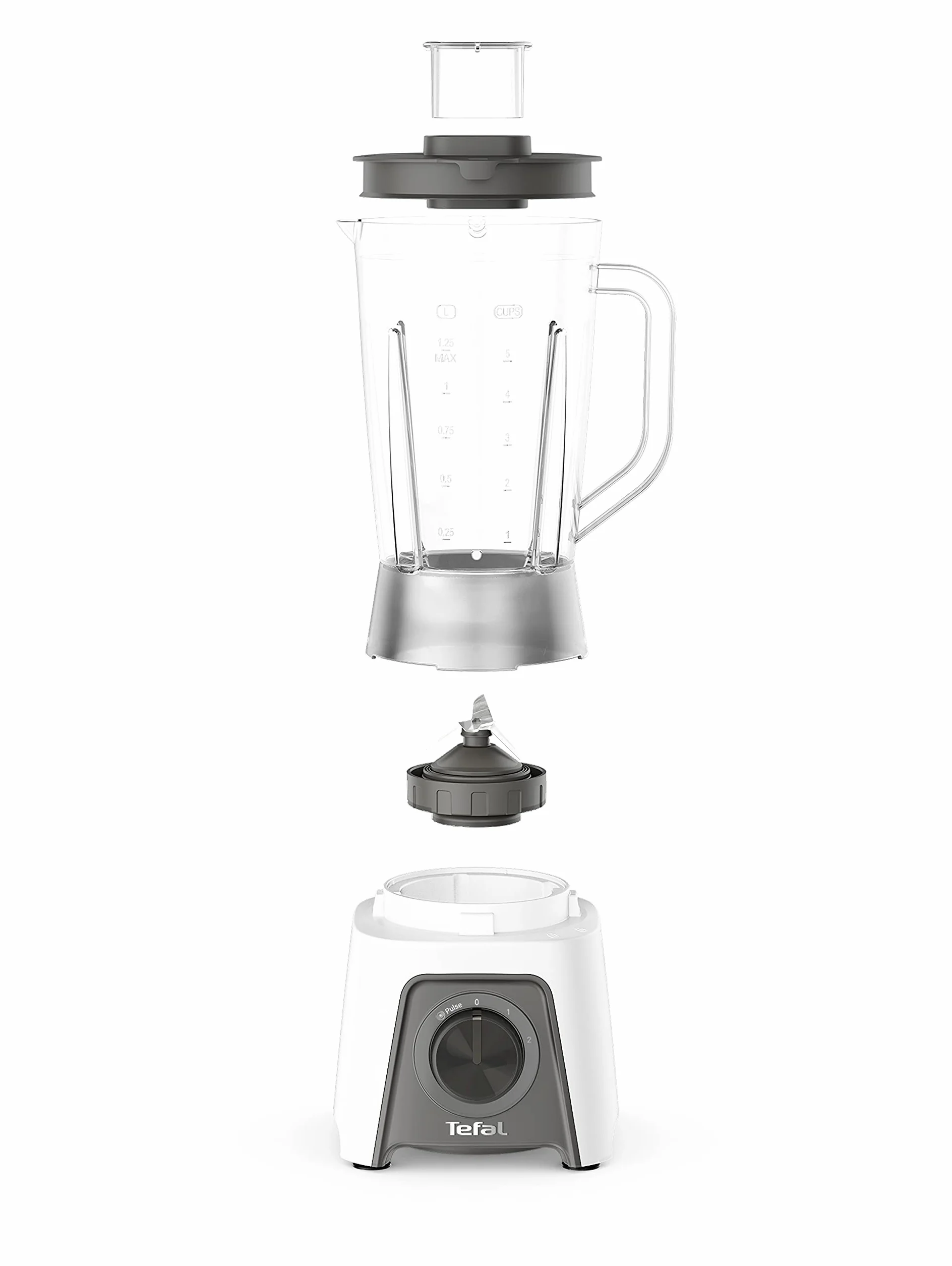 Tefal Blendeo Blender Kielichowy, Biały/Szary, 1.5 l