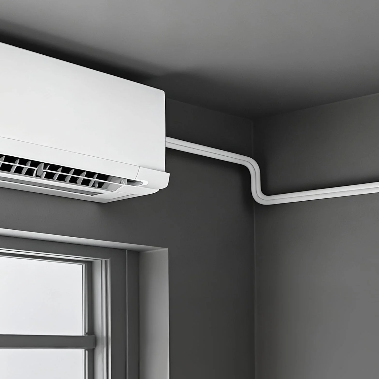VEVOR Zestaw mini linii rozdzielających 30,5 m, rura miedziana 9,5 i 15,9 mm OD AC, 3/8 biała pogrubiona izolowana cewka PE z rozkloszowanymi nakrętkami, taśmami taśmowymi, do mini klimatyzatora HVAC