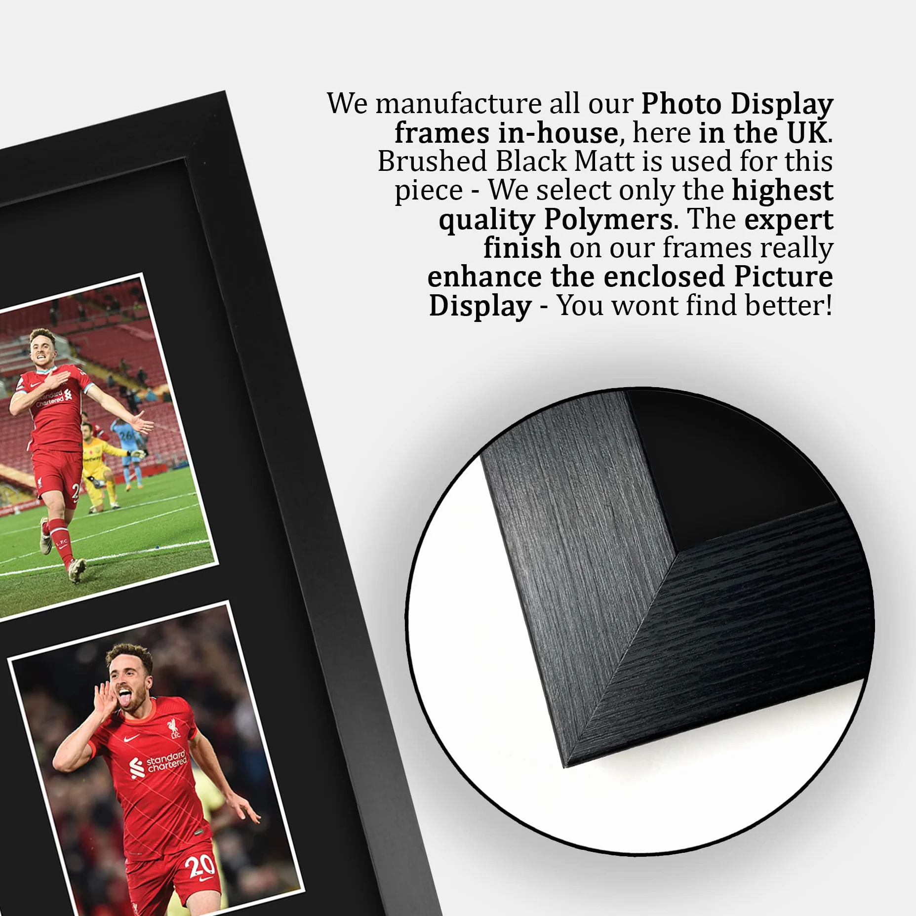 HWC Trading Diogo Jota Liverpool Prezenty Drukowane Podpisane Zdjęcie Z Autografem Dla Fanów Piłki Nożnej I Kibiców - A3 Oprawione