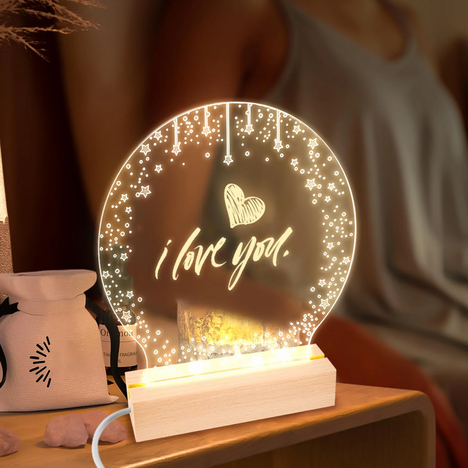 2 sztuki podstawowych diod LED, 30 cm, drewniana podstawa świetlna LED, do samodzielnego wykonania, prostokątne oświetlenie drewniane, podstawa drewniana, podświetlana podstawa LED, do samodzielnego
