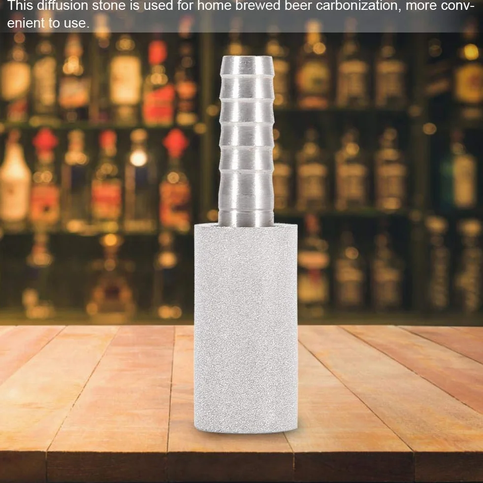 Kamień dyfuzyjny Napowietrzanie ze stali nierdzewnej Kamień napowietrzający Bar Homebrew Piwo Narzędzie Akcesoria do kamienia węglowego (0,5 mikrona)
