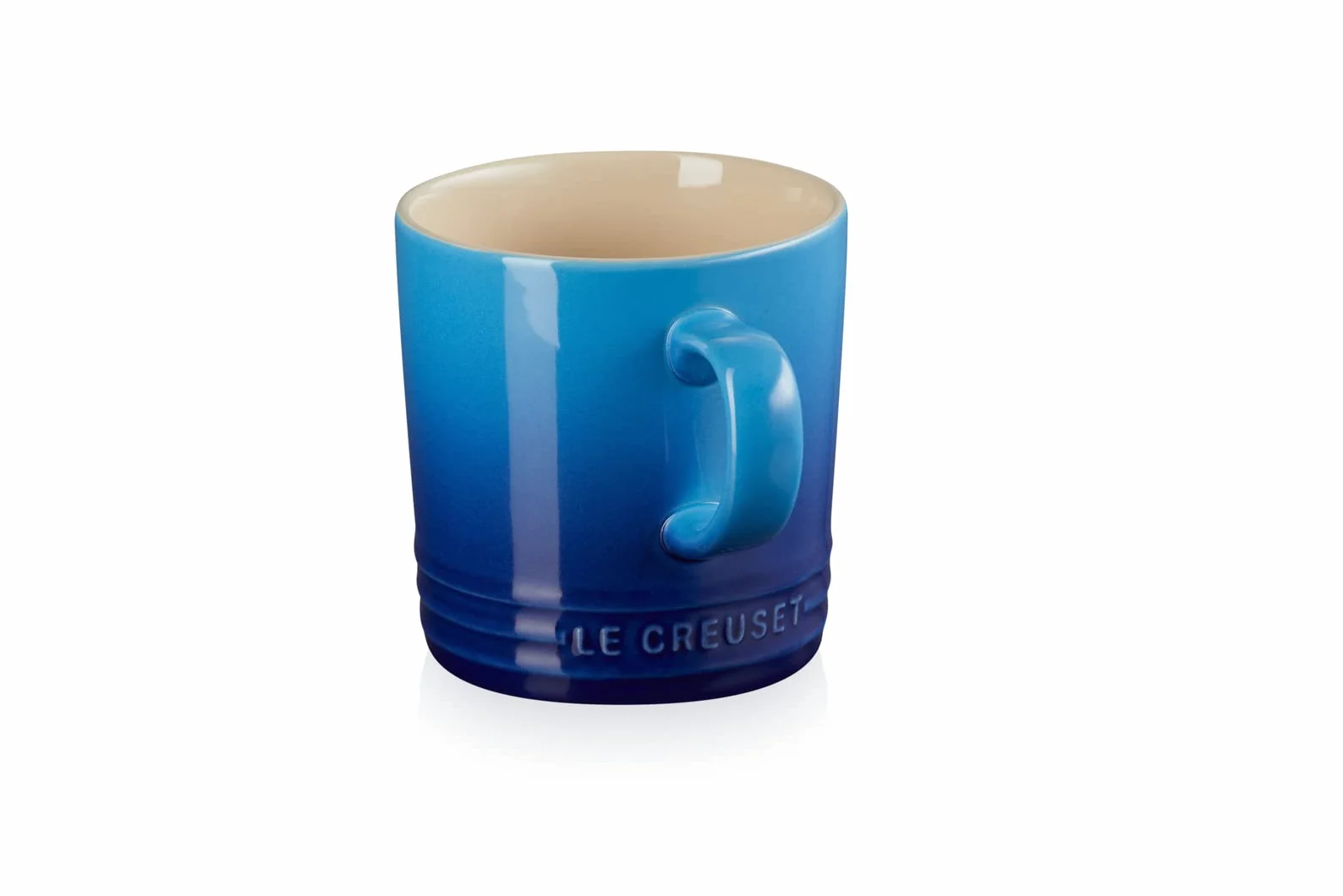 Le Creuset Kubek z Uchwytem, 350 ml, Kamionka, Wysokość 12 cm, Azure, 70302352200002