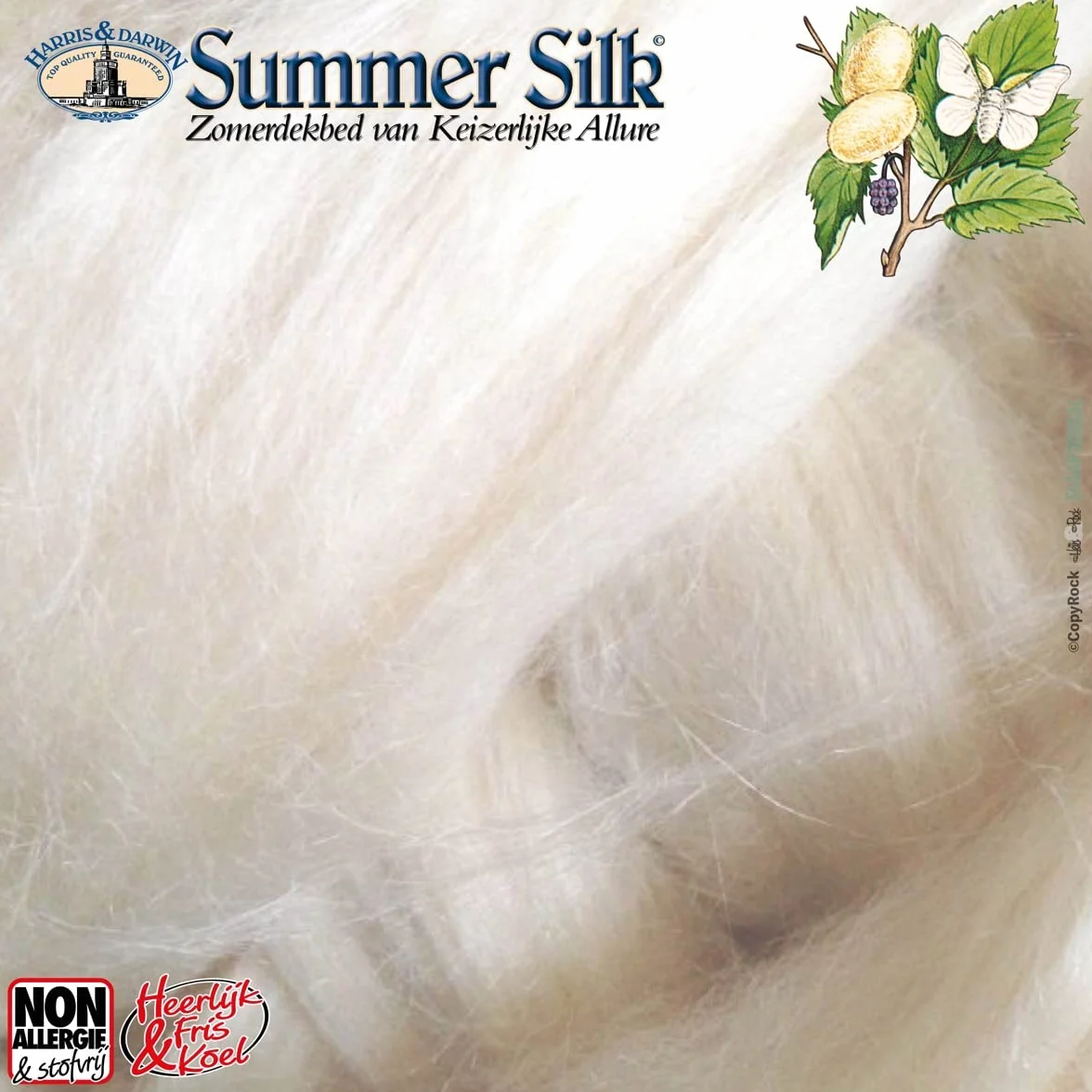 H&D Summer Silk Jedwabna kołdra letnia – wypełnienie ze 100% naturalnego jedwabiu dzikiego – poszycie z 100% czystej, miękkiej bawełny perkalowej – pojedyncza – 140 x 200 cm