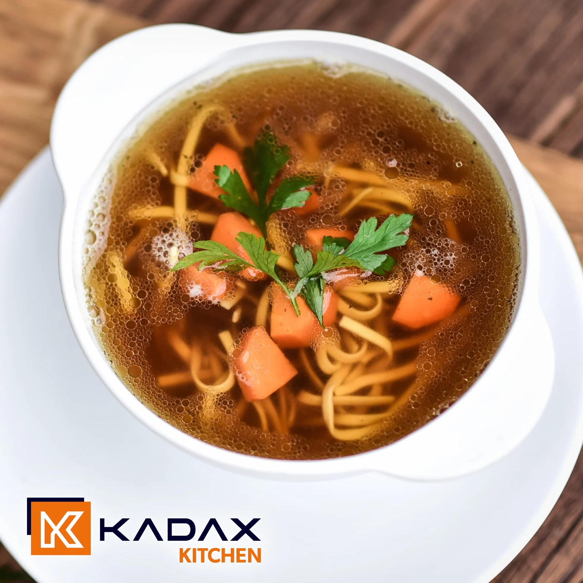 KADAX Filiżanki do zupy, 650 ml, miski na zupę ze wzmocnionego szkła, 18,5 x 14 x 8 cm, miseczki na zupę z podwójnymi uchwytami, waza do zup, kremów, bulionów (650 ml/12 sztuk)