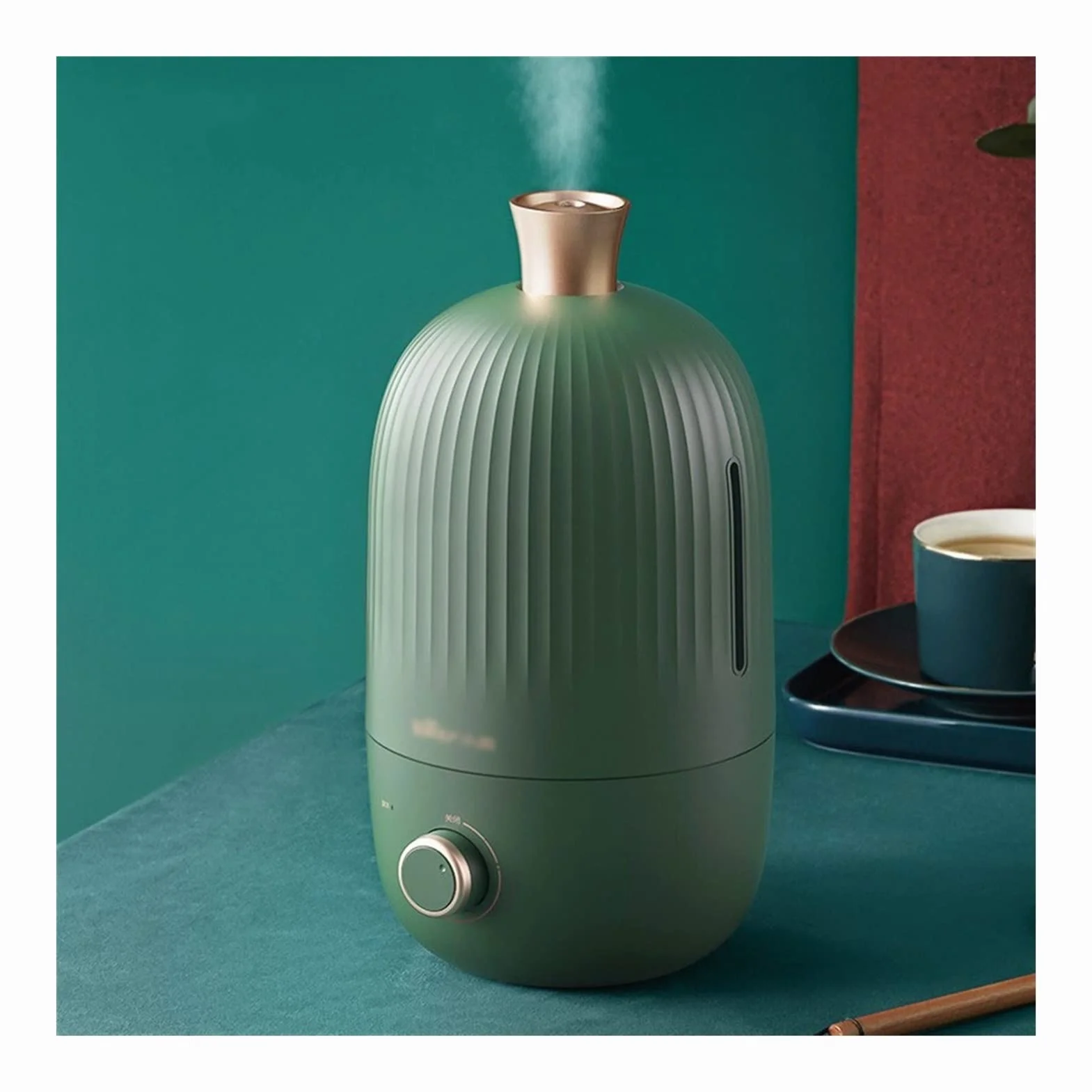 Nawilżacz mini nawilżacz do sypialni - 2 l cichy nawilżacz powietrza nawilżacz oleju - automatyczne wyłączanie - dla niemowląt dzieci dorosłych do domu jogi snu, zielony nawilżacz chłodnej mgły