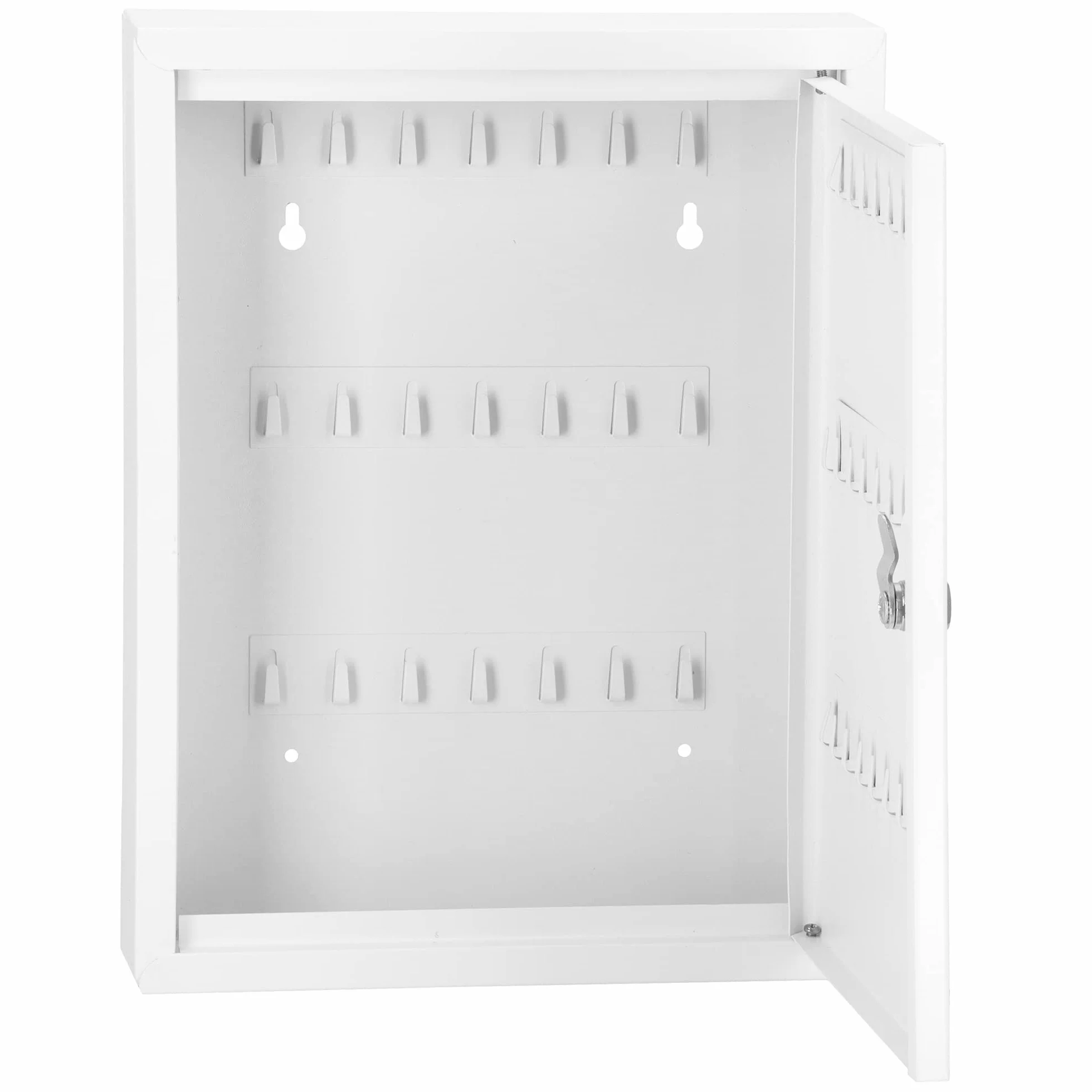 SPRINGOS Skrzynka na klucze szafka na klucze 27 x 35 x 8 cm, zamykana, w zestawie breloczek do kluczy, pudełko na 42 klucze