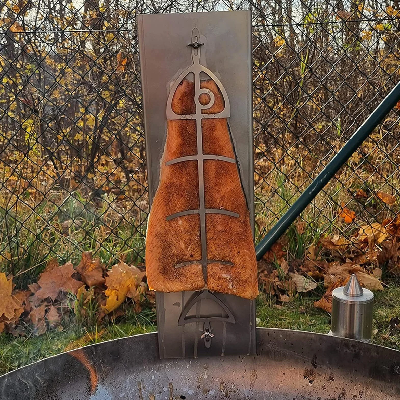 Uchwyt Na Ryby Płomień bezpieczna gładka deska do akcesoria BBQ | Przenośny Płaski Uchwyt Do Łososia Płomień Naczynia kempingowe wędkarsko-piknikowe patio i