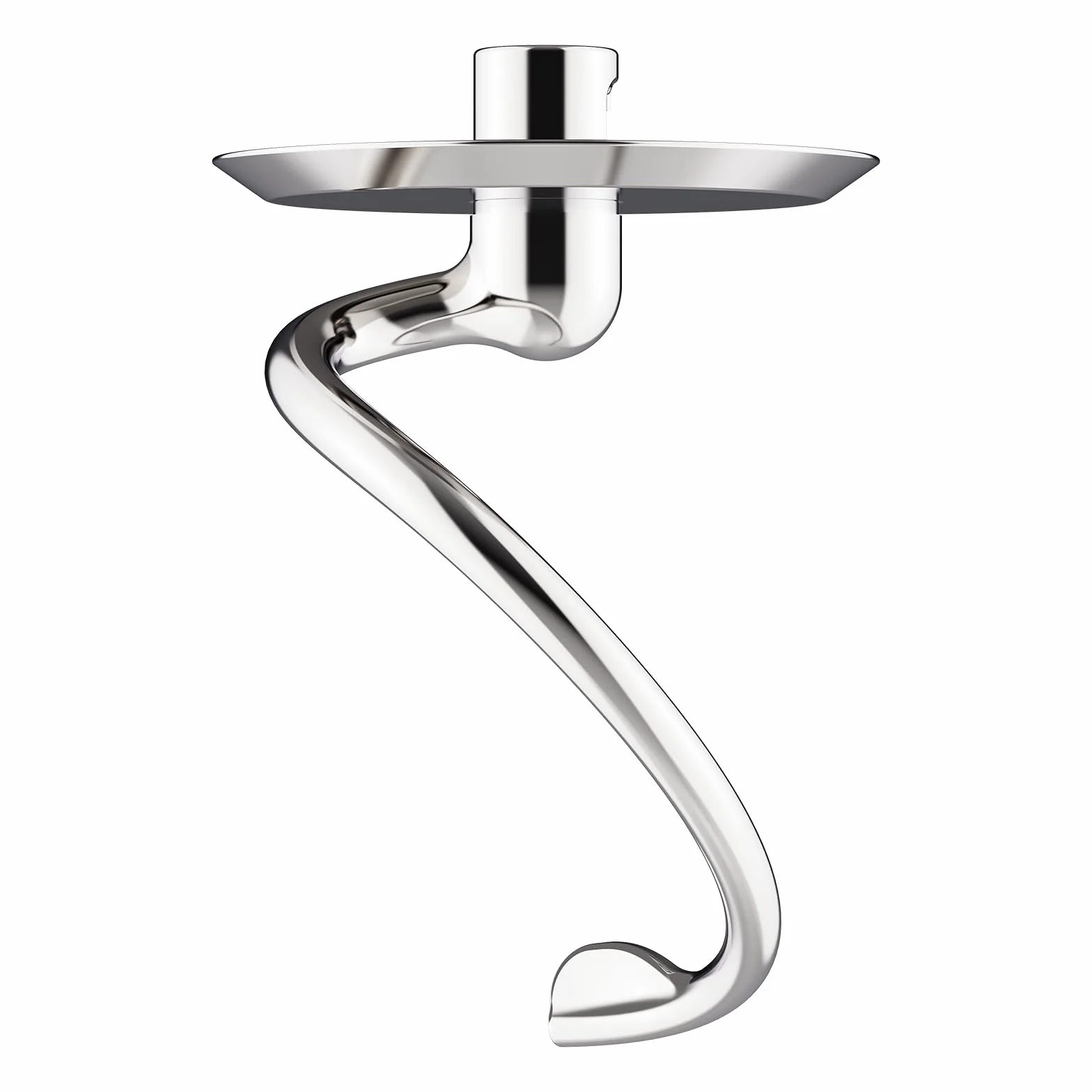 COFUN Hak do ciasta ze stali nierdzewnej do KitchenAid, Bicz z nachyloną głowicą 2-2,5 litra dla haka do ciasta KitchenAid, Zmywalny w zmywarce