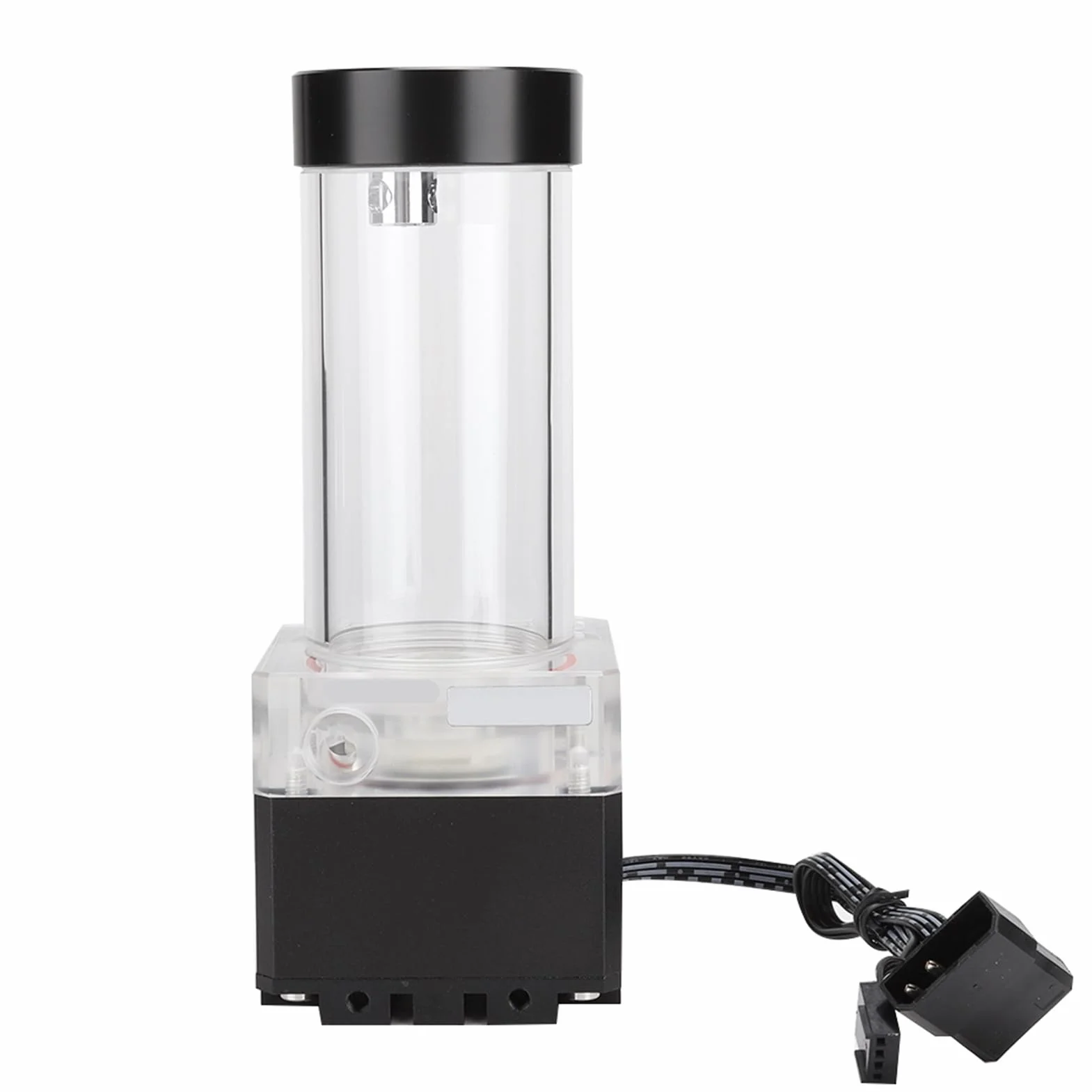 Generic Komputerowa Pompa Wodna Wydajne Odprowadzanie Ciepła Anoda Aluminiowa PMMA POM do Komputera PC Chłodnica Wodna 800L/H Zintegrowana Pompa dla Entuzjastów Gier (BLACK)
