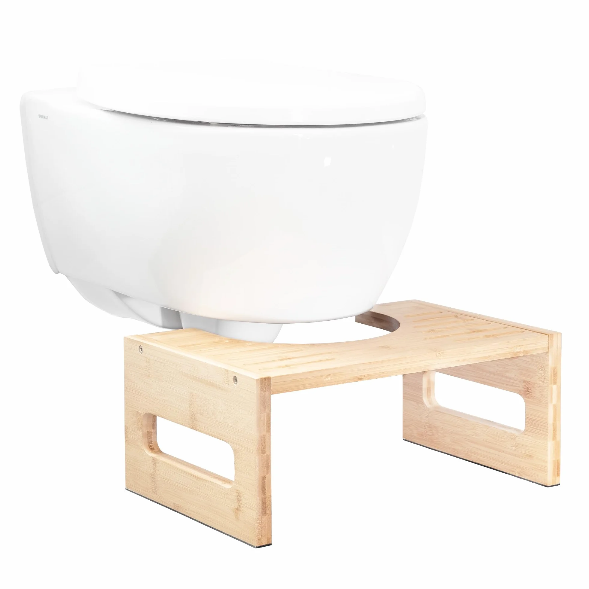 Rubberneck Taboret Toaletowy Bamboo Naturalne Krzesło Kucanie Zdrowie Jelita Antypoślizgowy