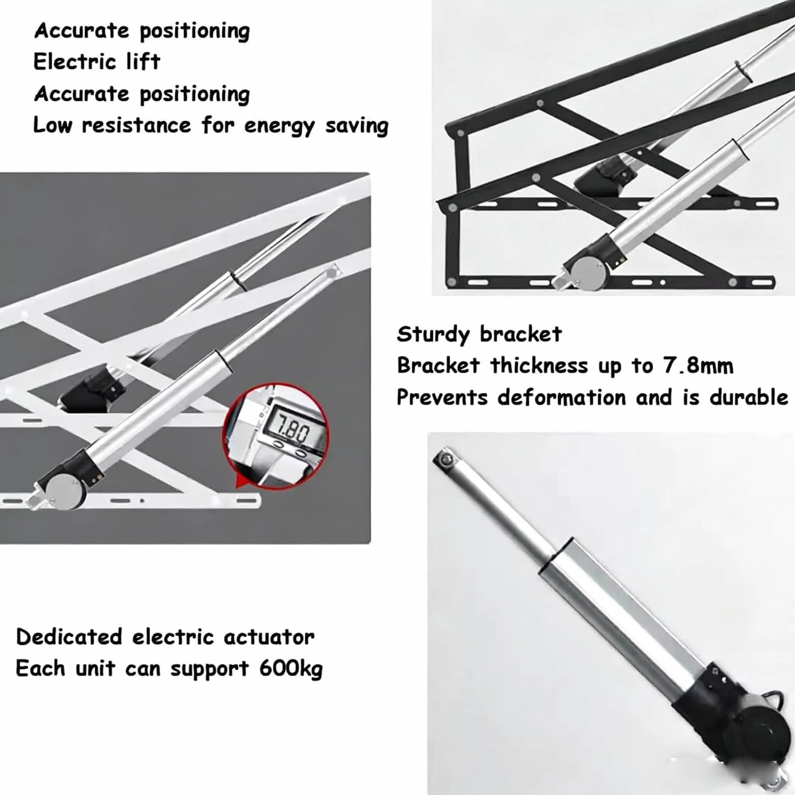 Wytrzymały podnośnik do przechowywania łóżka, mechanizm sprężynowy gazowy 59 kg, łatwe podnoszenie do przechowywania sofy