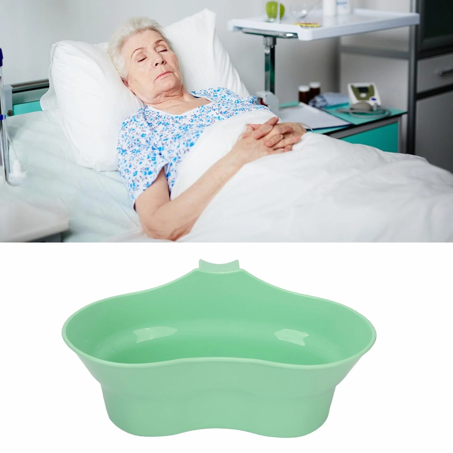 Pongnas Kubek na Wymioty o Pojemności 880 ml. Pielęgnacja Jamy ustnej. Miska na wymiociny. Taca do Szczotkowania Zębów dla Starszych, Obłożnie Chorych pacjentów. Z Wygodnym uchwytem.