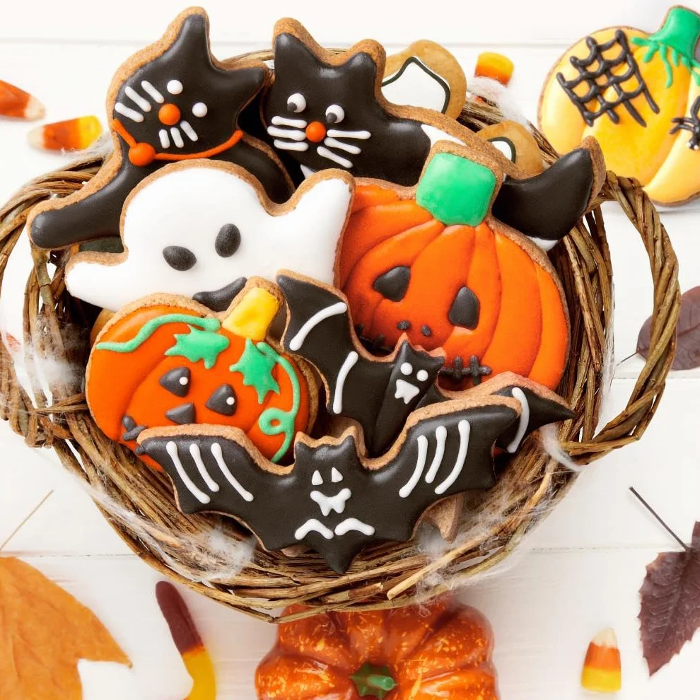 Zestaw foremek do ciastek na Halloween, 12 sztuk foremek do ciastek ze stali nierdzewnej, kształty, dynia, duch, nietoperz i kot, do dekoracji na Halloween, jedzenie, przyjęcie