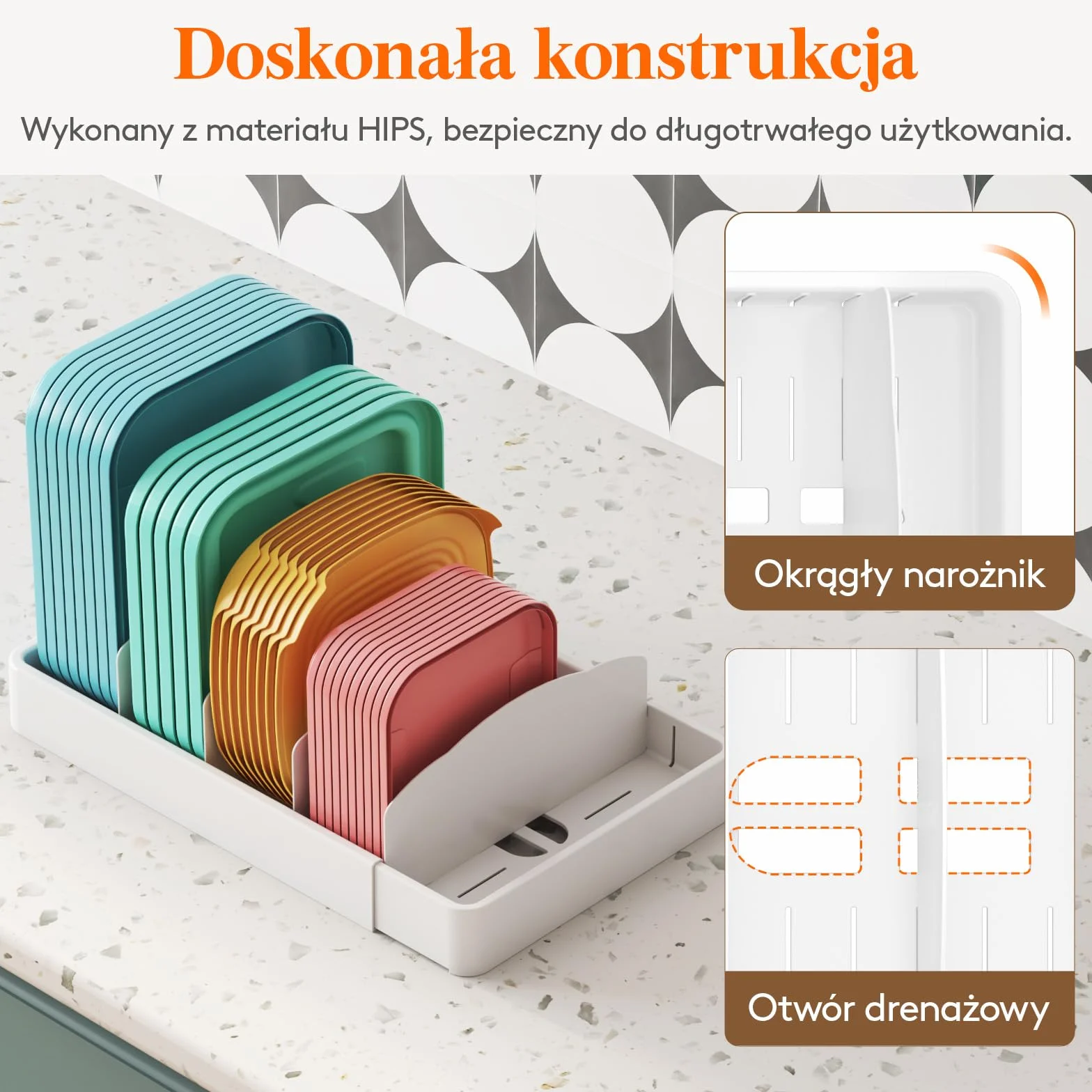 Lifewit Pokrywa Garnka Świeże Pudełko do Przechowywania, Pudełko na Lunch Pokrywa Organizer Kuchenny Uchwyt Szuflada, Teleskopowa 34-62cm