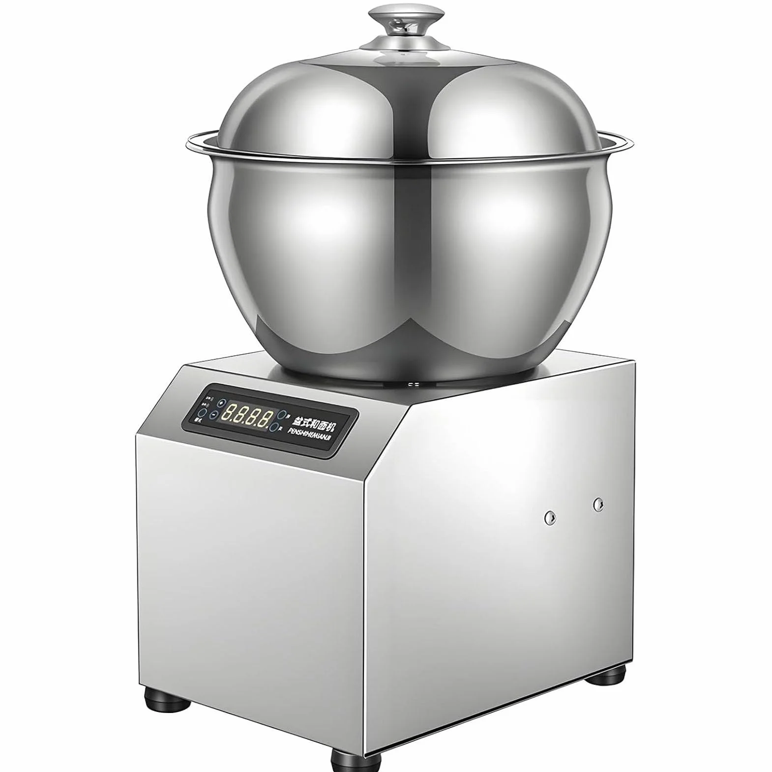 Mieszarka do ciasta ze stali nierdzewnej i sterowaniem czasowym 8kg/18lbs | Profesjonalna spiralna mieszarka do ciasta 2200W z podwójnym ruchem obrotowym–wytrzymałe urządzenie do wyrabiania ciasta
