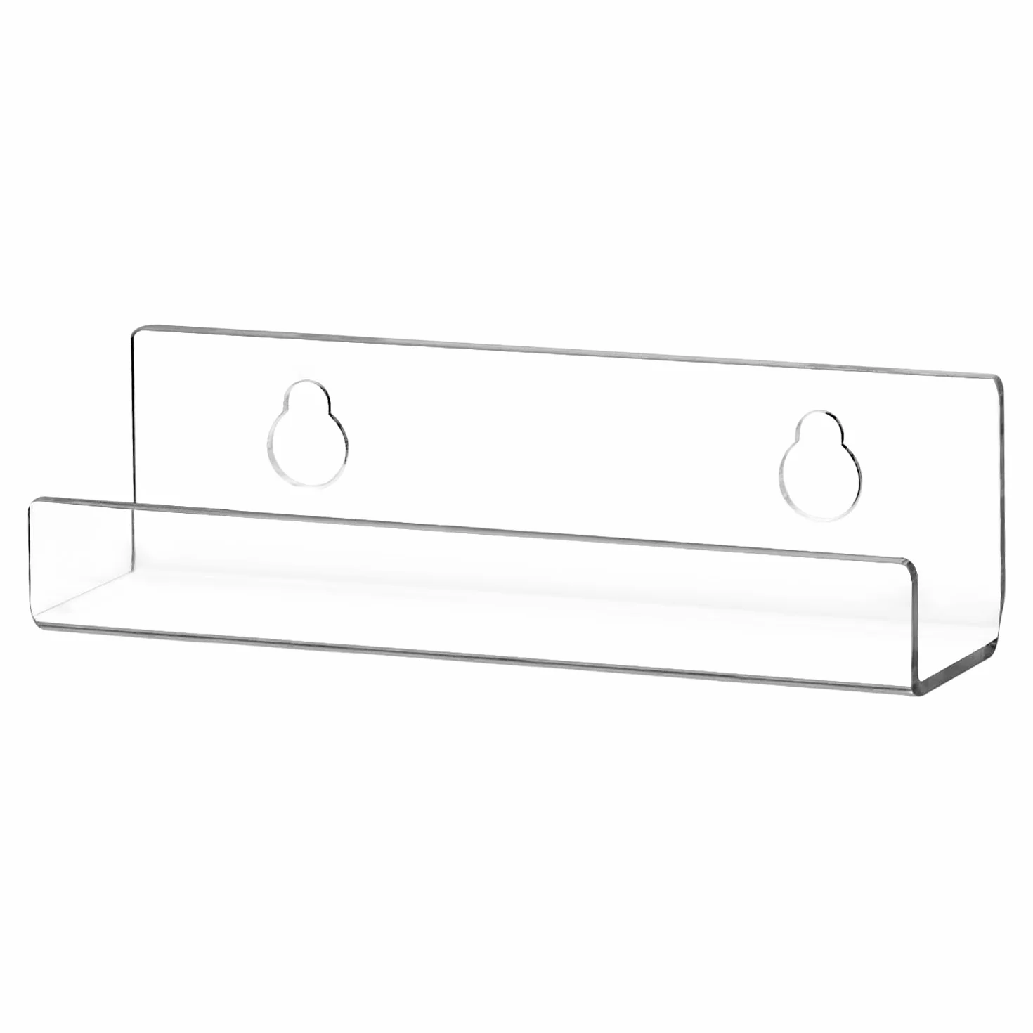 QWORK 6-pak przezroczystych uchwytów na płyty winylowe, akrylowy stojak naścienny 10 cm