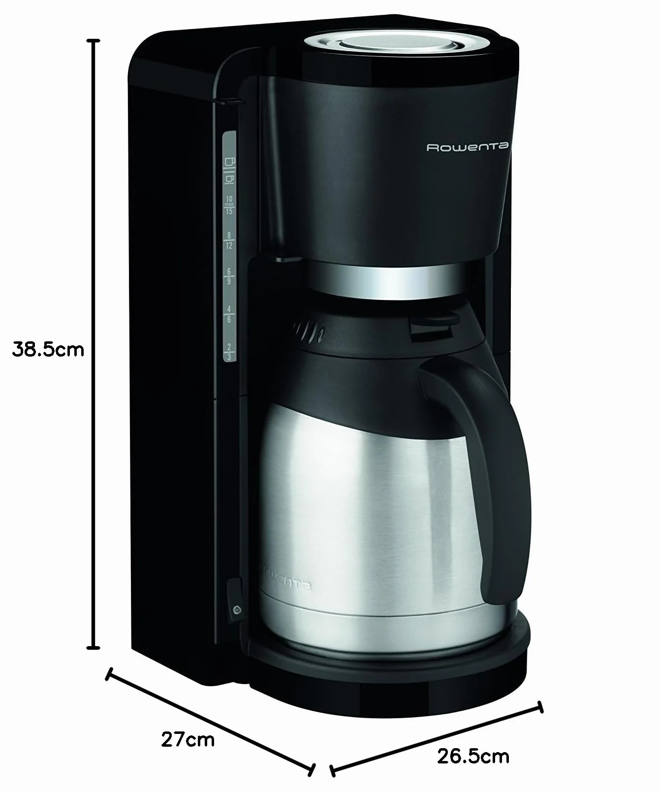 Rowenta CT 3818 Adagio Milano Ekspres Przelewowy, Stal Nierdzewna, 850 W, 12 L, Czarny