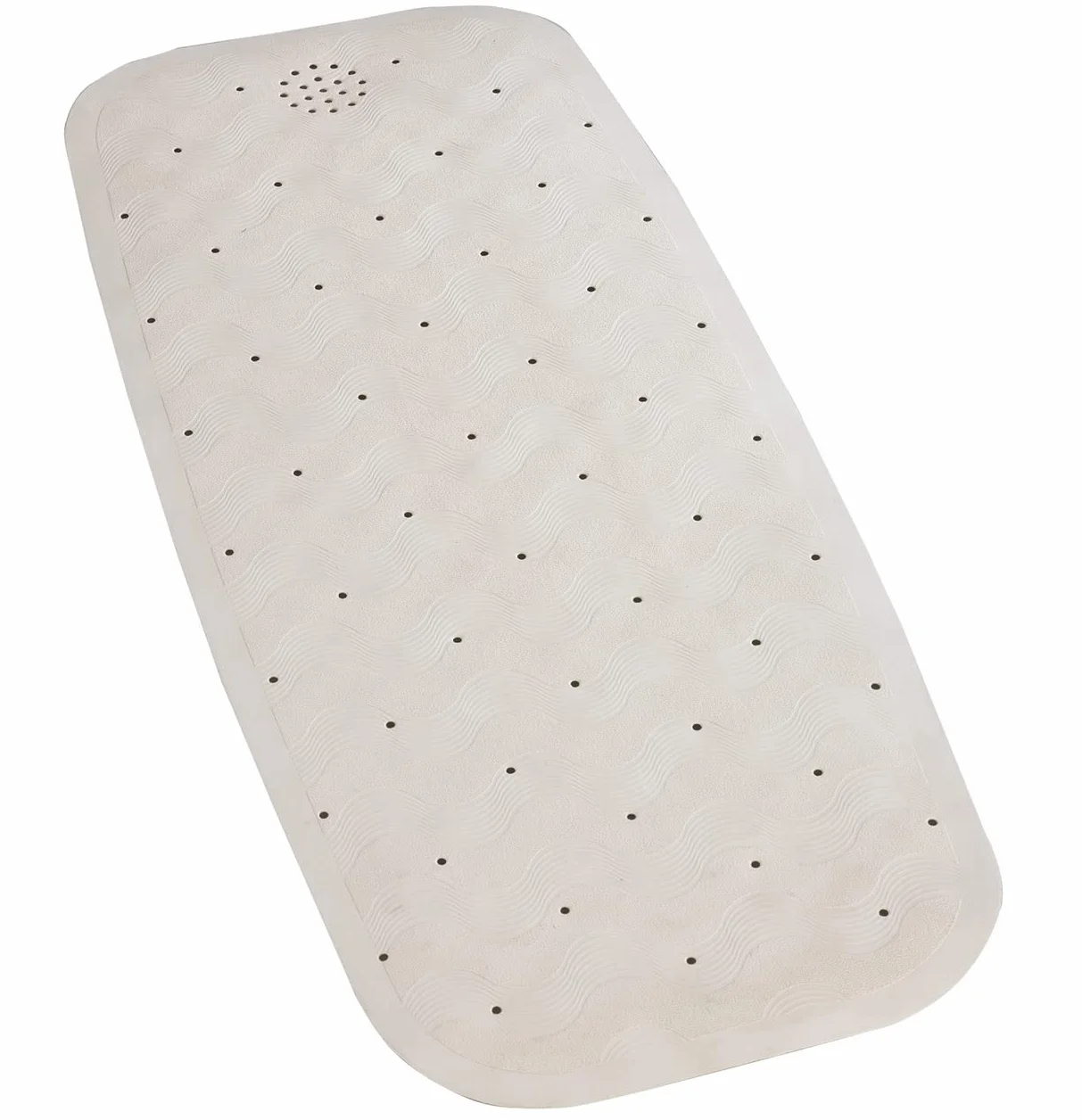 Wenko 84361900 mata do wanny z naturalnego kauczuku, guma, beżowa, 37 x 90 x 1,6 cm