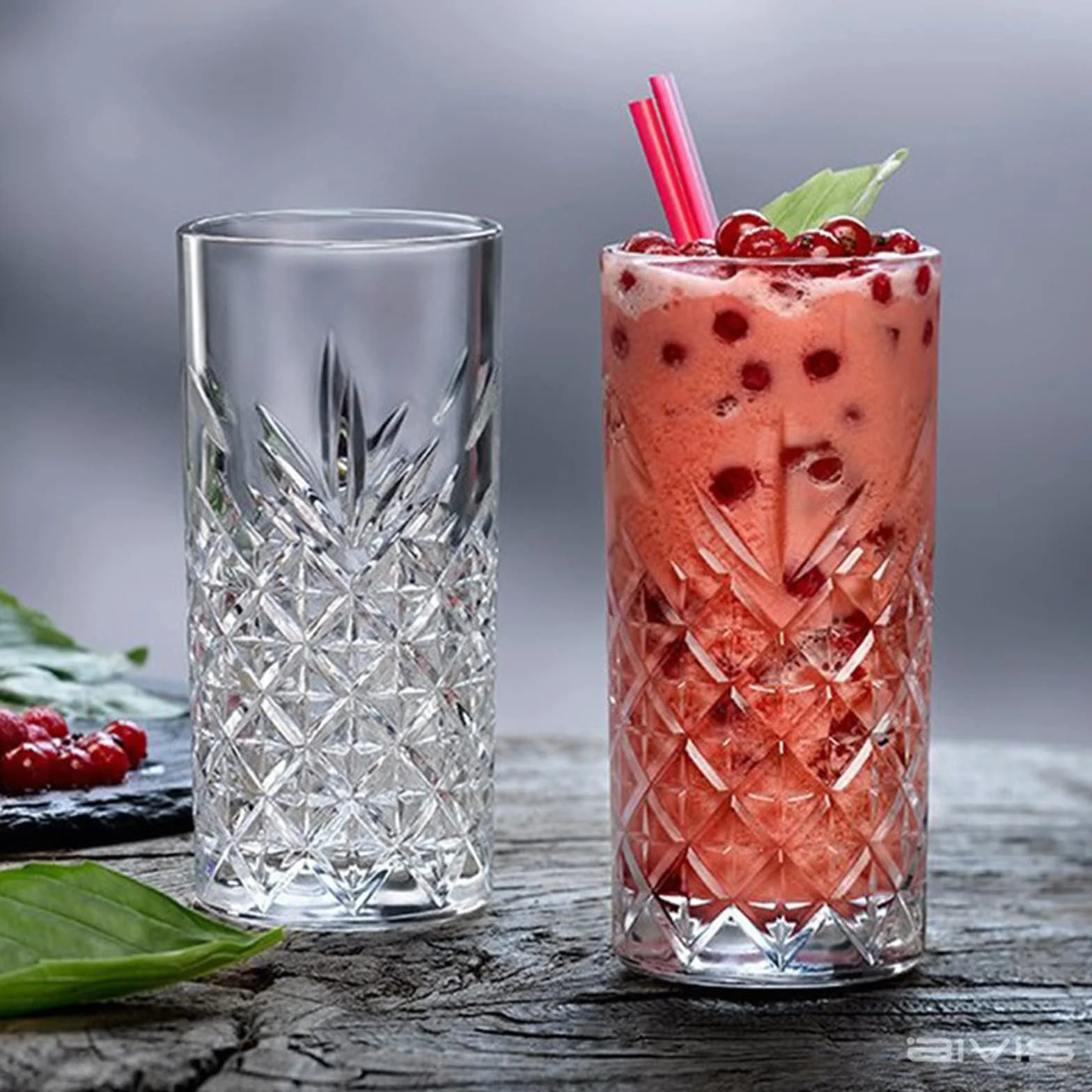 Kieliszki do picia 2 szt. wysokie szklanki do picia gospodarstwa domowego kuchnia zestaw naczyń barowych szklanka do wody, soku, piwa i koktajli kubki (Kolor: Duże 420 ml zestaw 2)