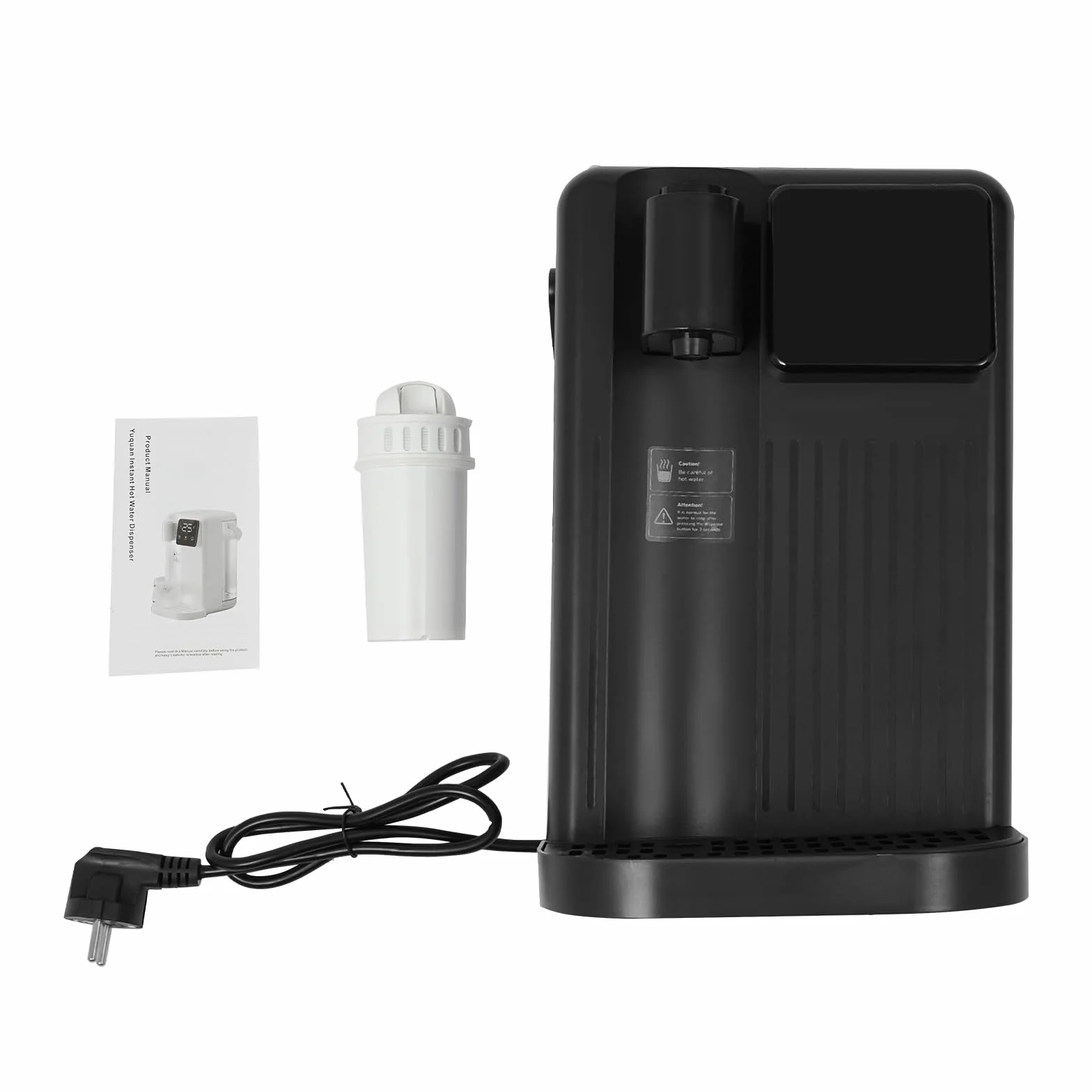 Dozownik gorącej wody 1700 W 3 l z ekranem dotykowym LED, czarny