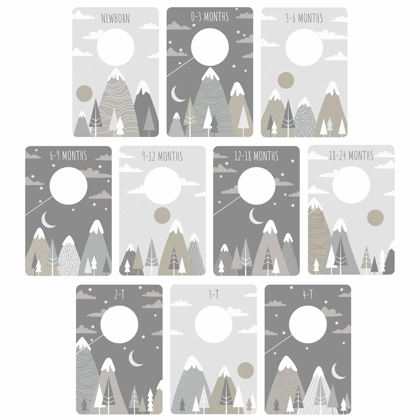 Canopy Street Płeć neutralna szafa podziałki odzieży / modny górski organizer do szafy dla chłopca lub dziewczynki noworodka do 10 cm x 15 cm Adventure przedszkole