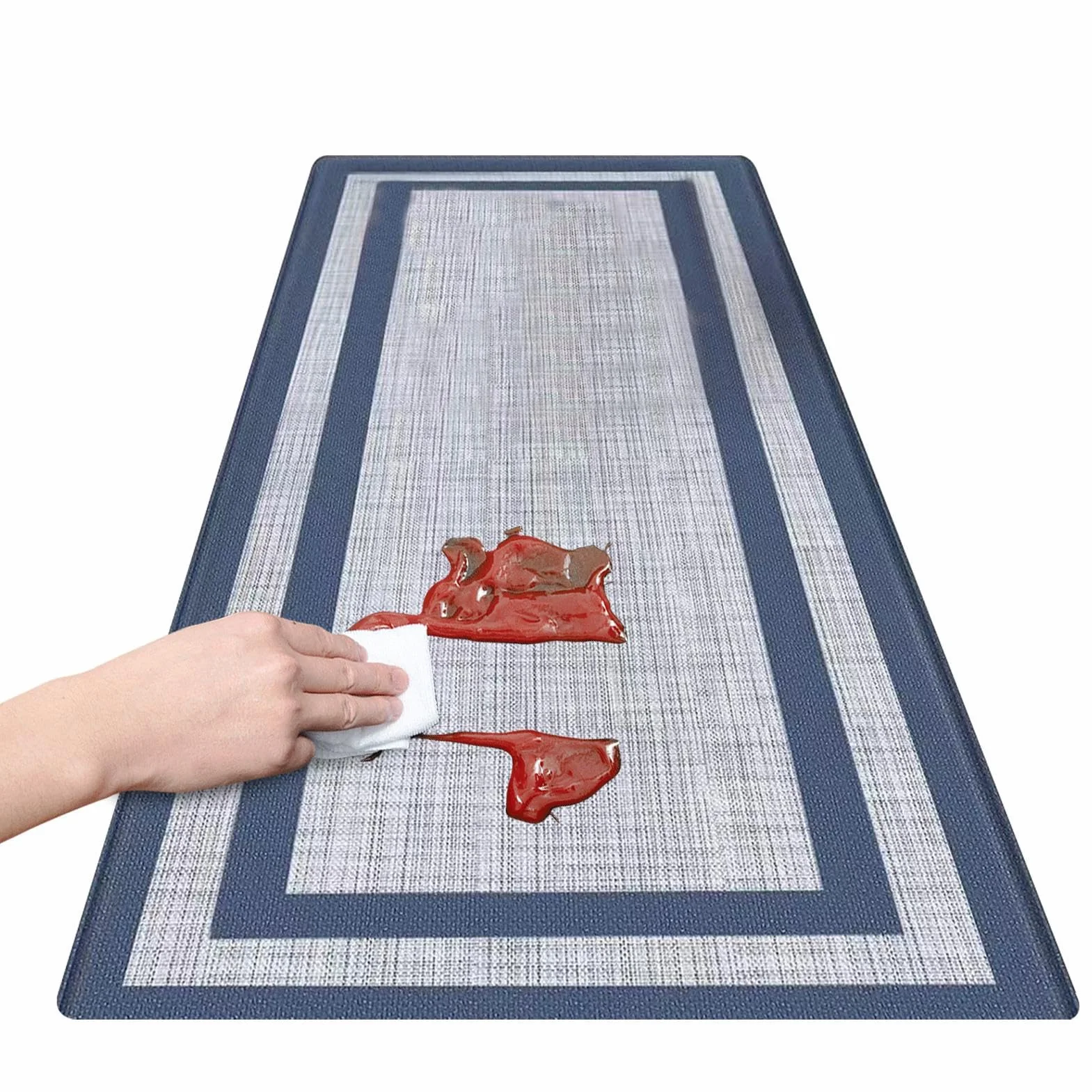 Kitchen Mats For Floor, Non-Slip Absorbent Livingroom Rugs, Oil-Proof Soft Standing Mats, Waterproof Washable Carpet For Home & Kitchen, 45x120cm/17.72x47.24 Inches