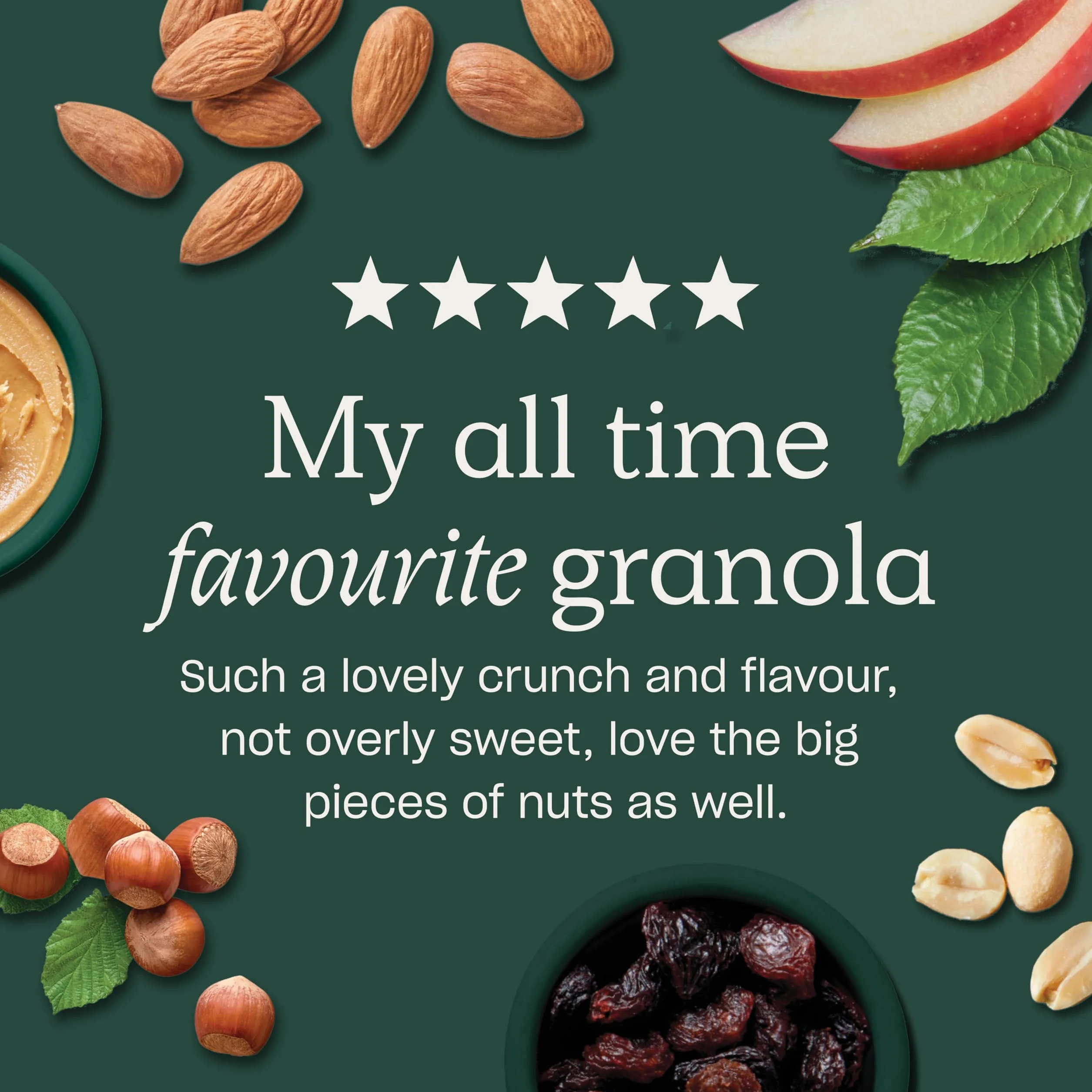 Deliciously Ella - Granola orzechowa, bezglutenowa, przyjazna dla wegan, zdrowe śniadanie, 380 g (6 pudełek)