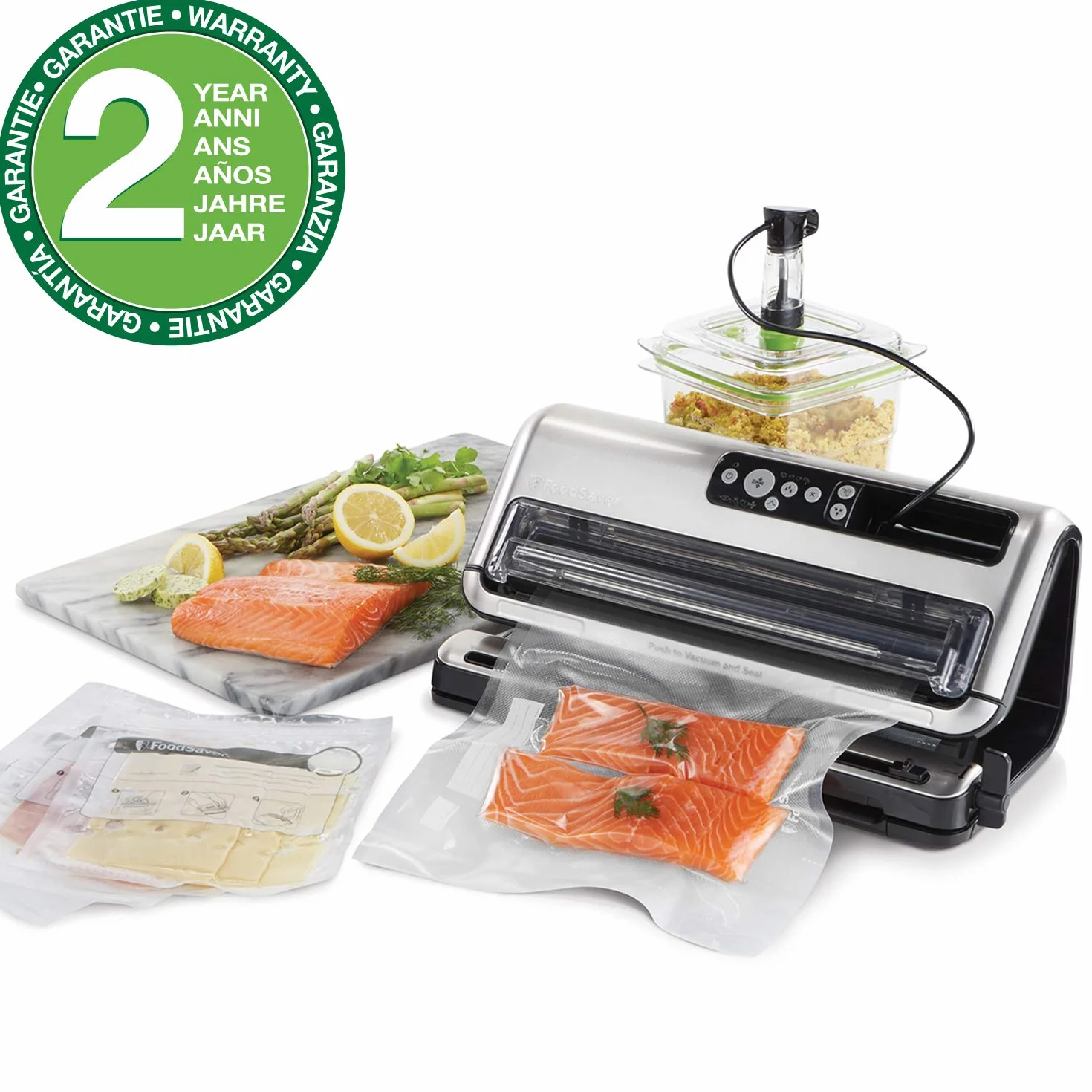 FoodSaver zgrzewarka próżniowa z trybem automatycznego pakowania próżniowego, pakowarka próżniowa FFS006X