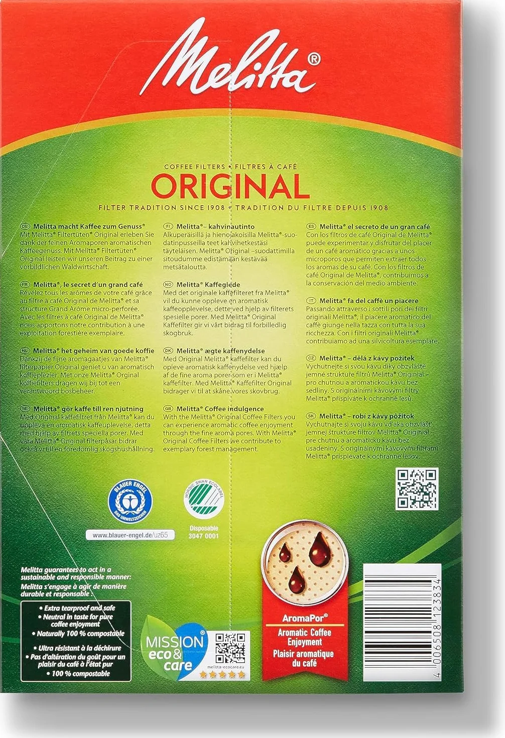 MELITTA Filtr Cornet Papier bte40 Brązowy 1x6