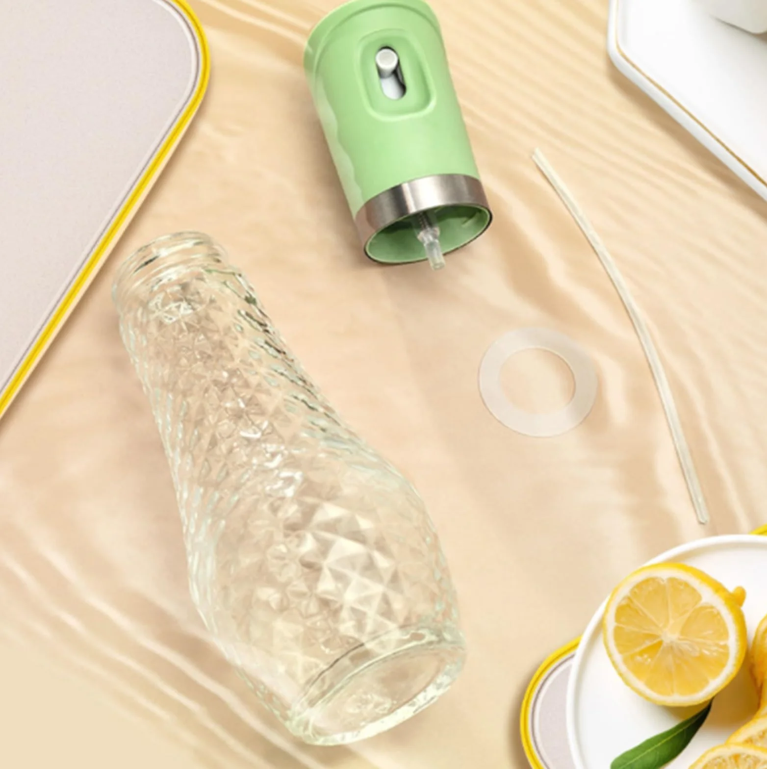 Spray na Olej Rozpylacz Oleju Rozpylacz Do Oleju Spożywczego Rozpylacz Do Oleju Odpowiedni Do Frytkownicy Powietrznej, Pieczenia Sałatki, Grilla Opryskiwacz Olejowy(Yellow)