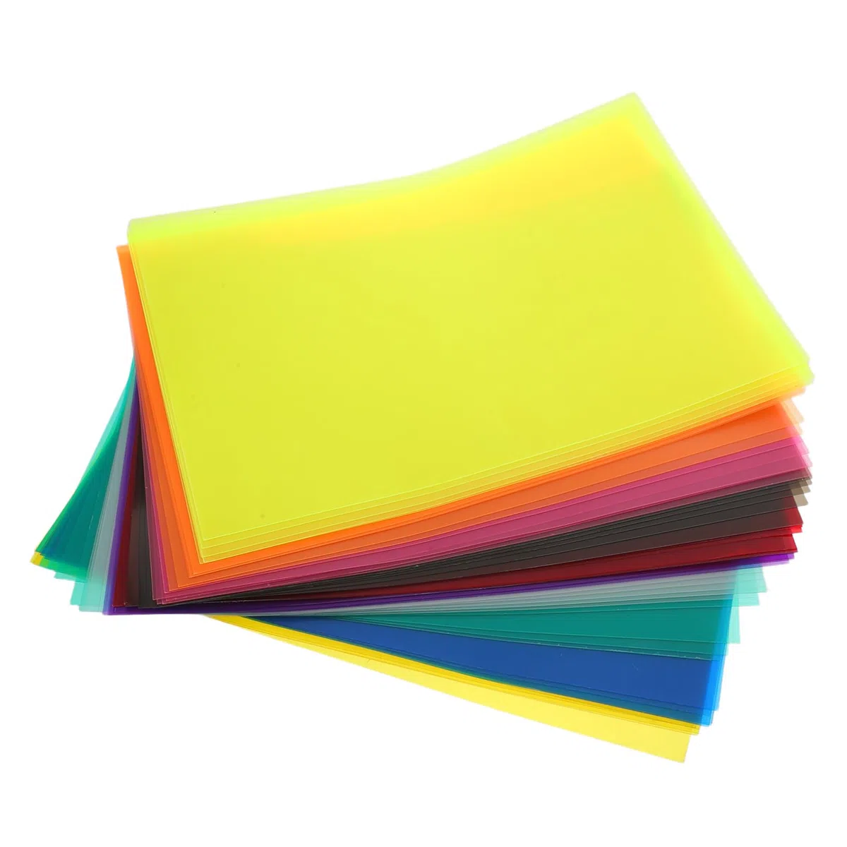 NUOBESTY 50 Arkuszy Arkuszy Kolorowego Przezroczystego Celofanu Do Rękodzieła Papier Do Pakowania Prezentów i Dekoracji Świetlnych Idealny Przedszkoli Kreatywnych Projektów i Edukacji