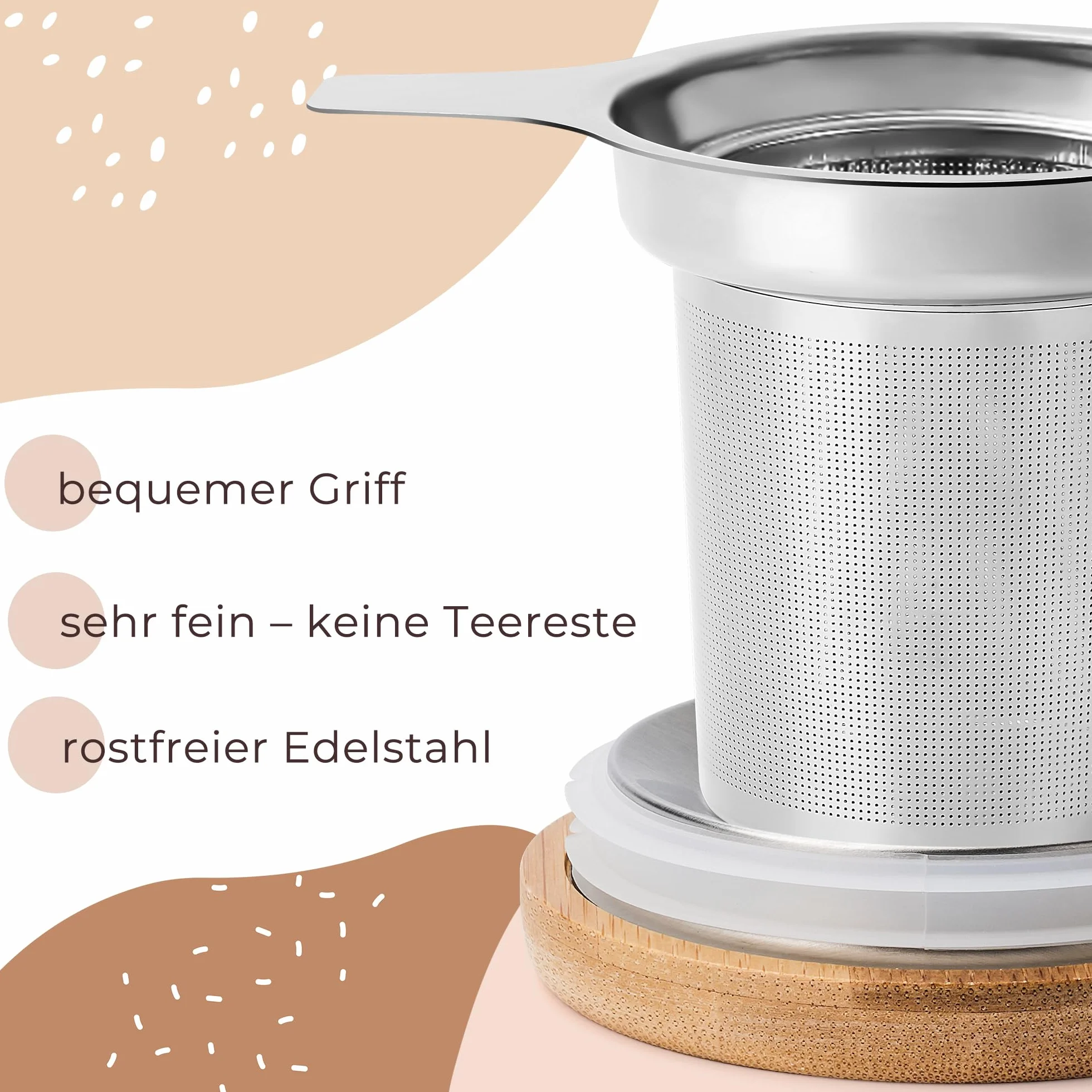 Filiżanka do herbaty z pokrywką i sitkiem - 550 ml - duża filiżanka do herbaty z sitkiem - filiżanka XXL z pokrywką - duża filiżanka do herbaty - filiżanka do herbaty - duża filiżanka