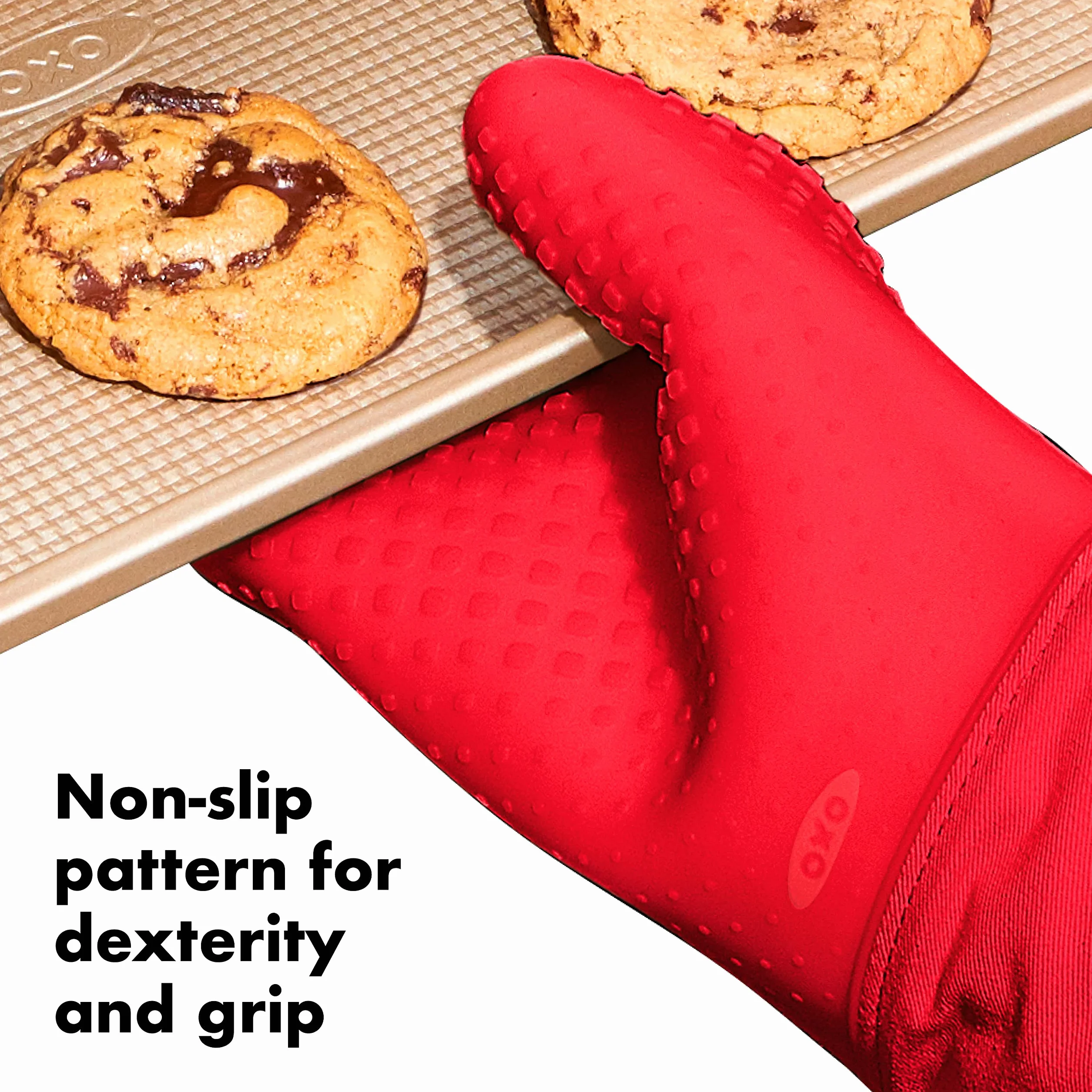 OXO Good Grips rękawica kuchenna silikonowa czerwona