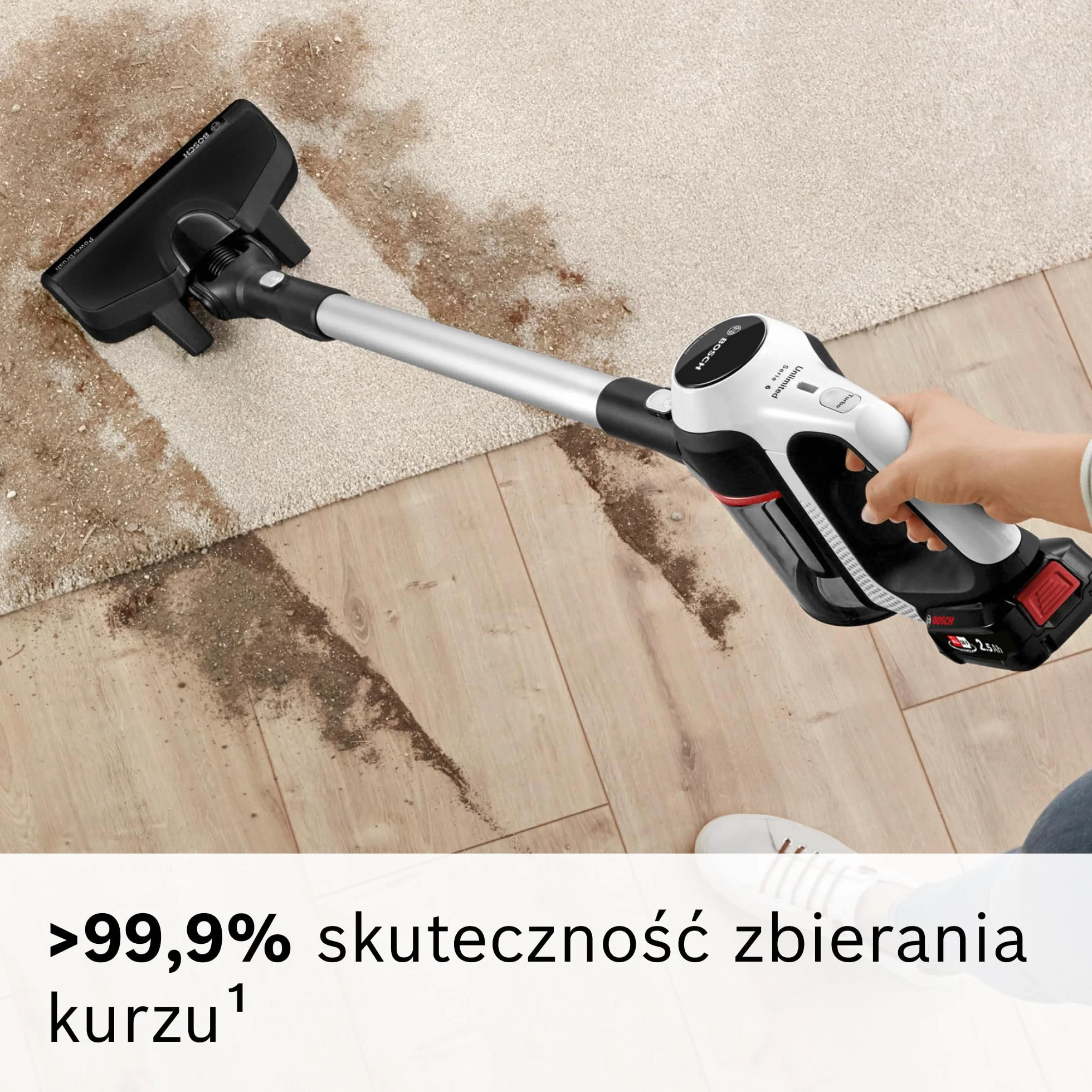 Bosch Unlimited BCS611AM Series 6 odkurzacz bezprzewodowy biały