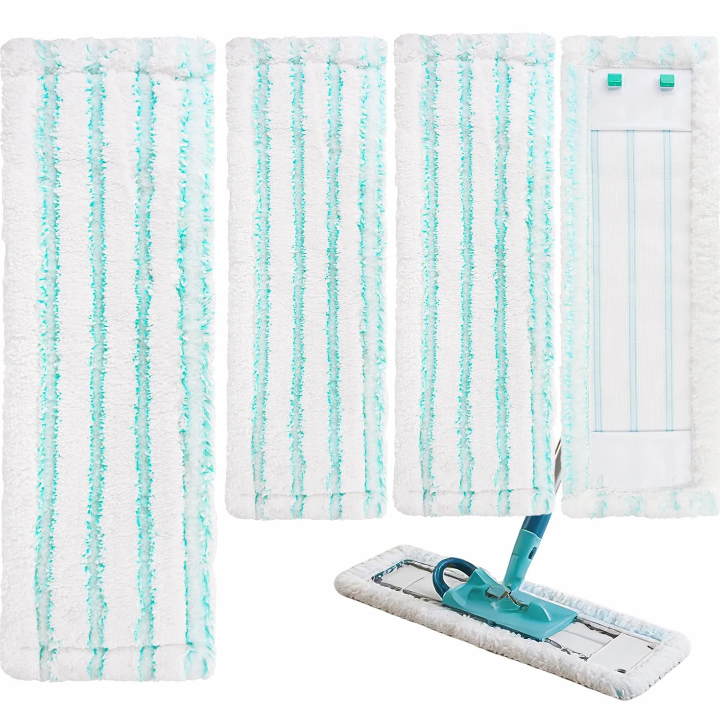 4 sztuki wymiennych nakładek do mopa dla Leifheit Profi XL Cotton Plus/Profi XL Micro Duo. Nakładki z mikrofibry do wszystkich typów podłóg, grubie o dużej chłonności wody.