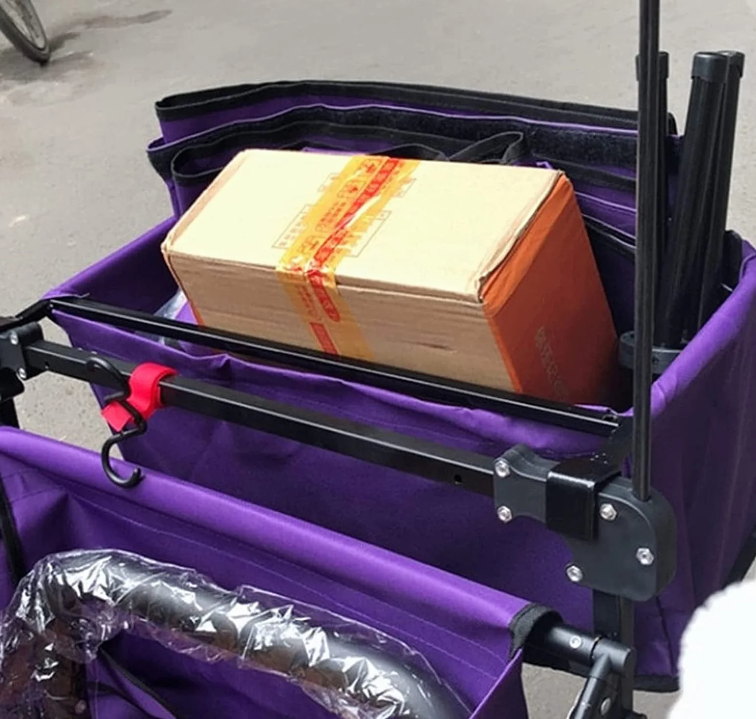 Składane torby ze zdejmowaną kieszenią – przenośne akcesoria do wózków na zakupy i kemping dla łatwego transportu