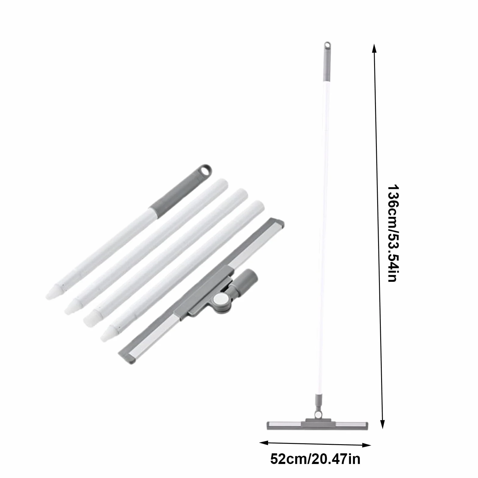Silicone Broom for Floors Cleaning, Extendable Floor Mop & Pet Hair Remover, Multifunctional Window Cleaner, 450g-500g