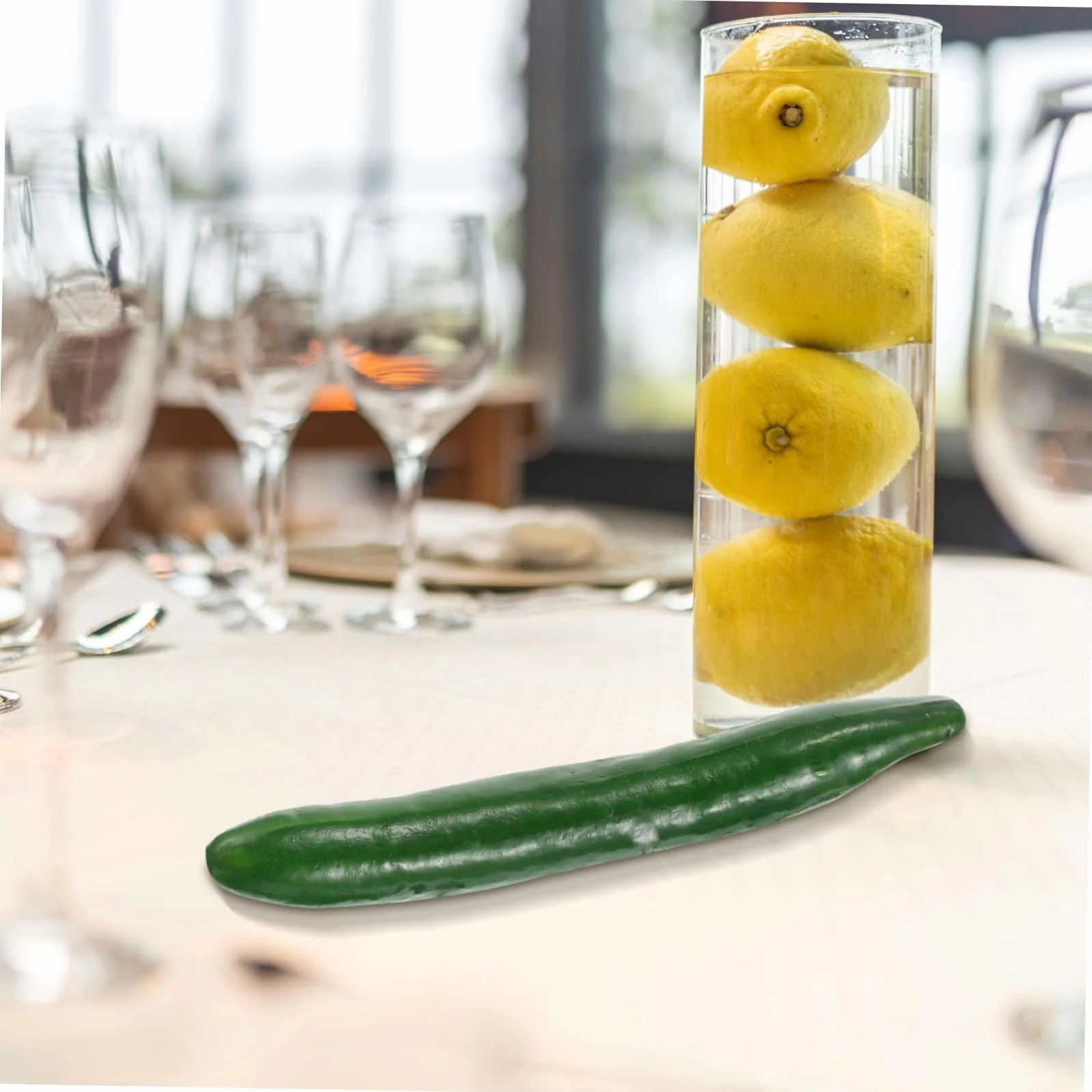 Sztuczne Warzywa Ogórek 4szt Dekoracje Kuchenne Fotograficzne Akcesoria Plastik Pianka