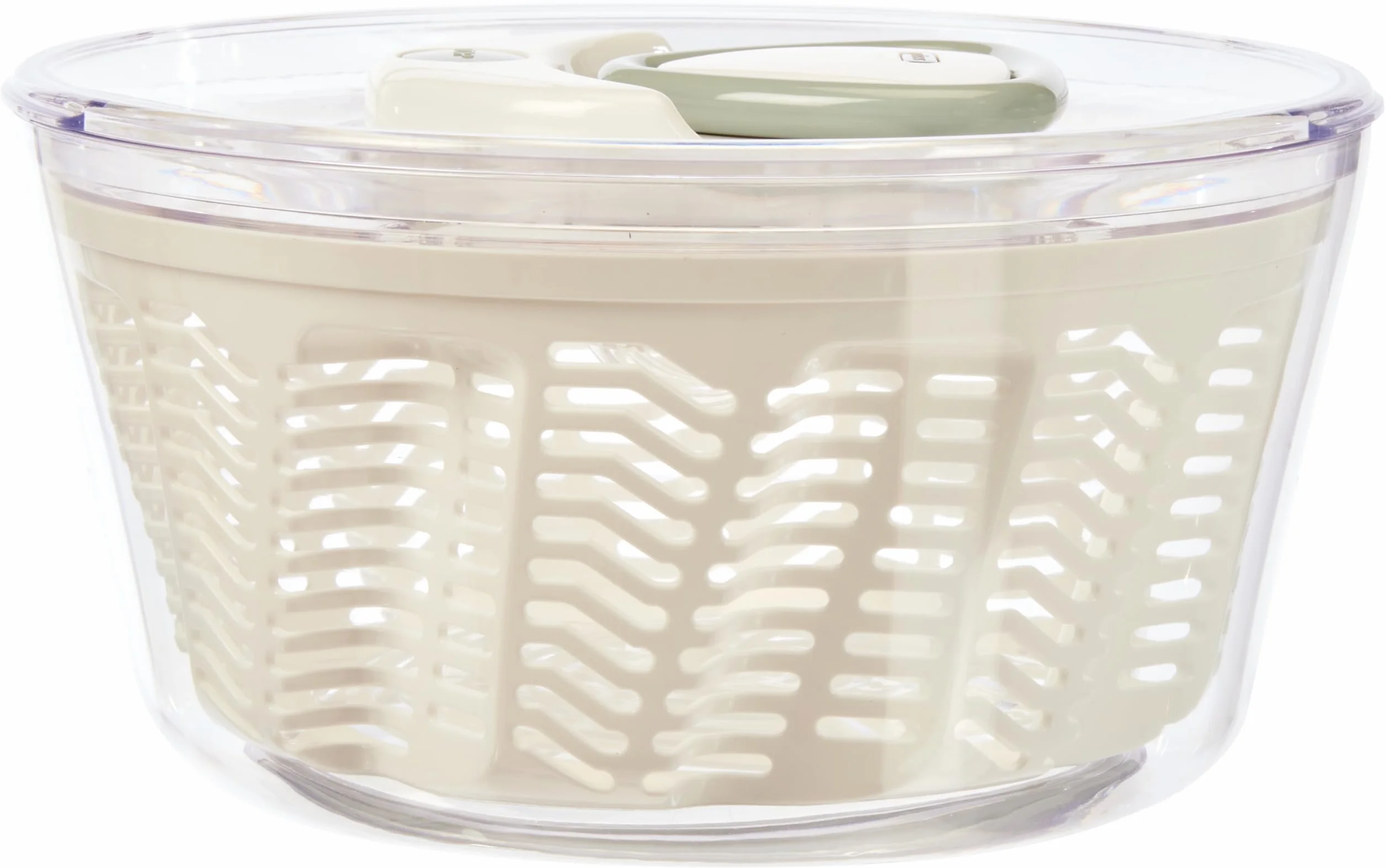 Zyliss Easy Spin 2 Salad Spinner, duża pojemność 6 l, biała, unikalna technologia AquaVent™, zwijany przewód i system hamulcowy, antypoślizgowa podstawa, łatwe czyszczenie, tworzywo sztuczne