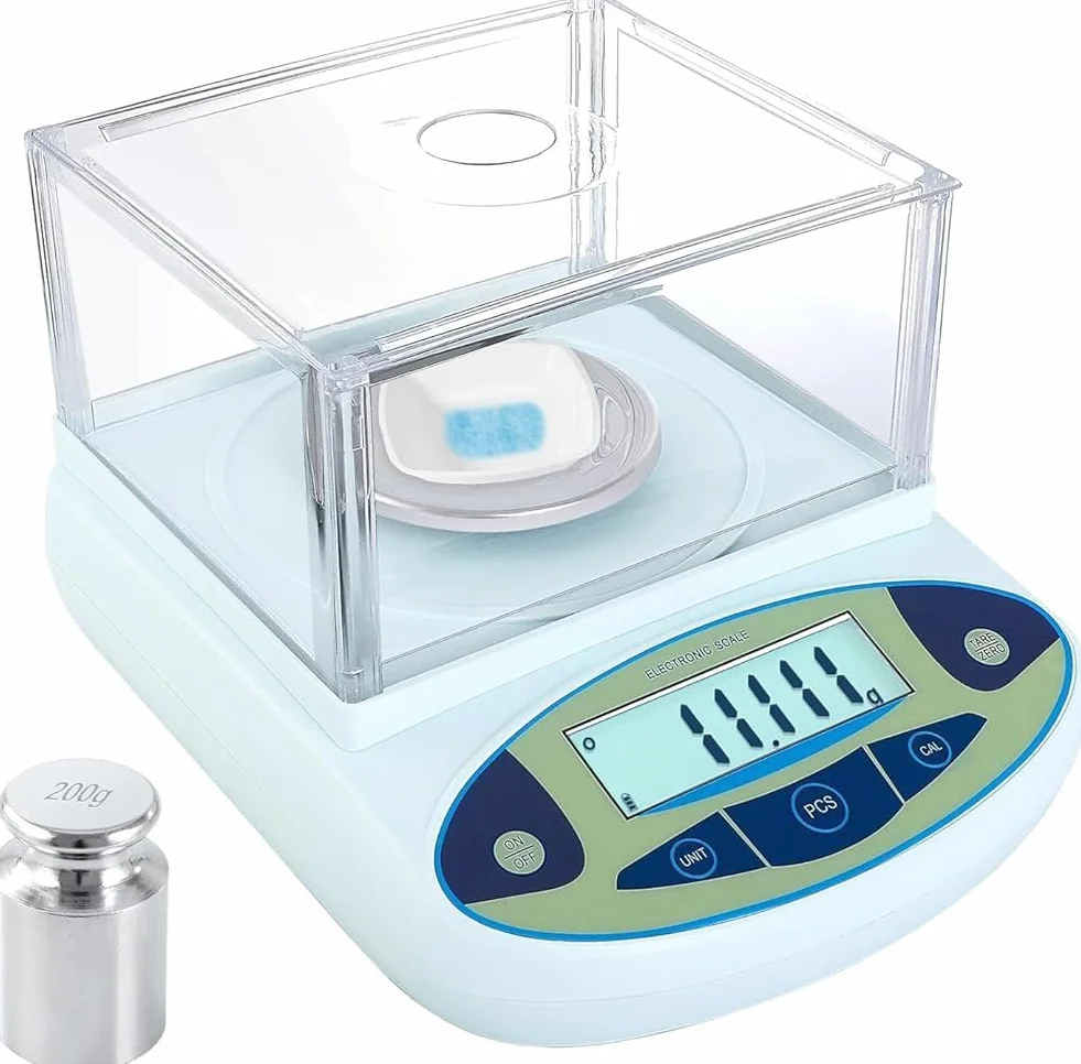 Waga 500g, dokładność 0,001g, wysoka precyzja, laboratoryjna waga analityczna z osłoną przeciwwietrzną, cyfrowa waga naukowa, waga kuchenna/jubilerska
