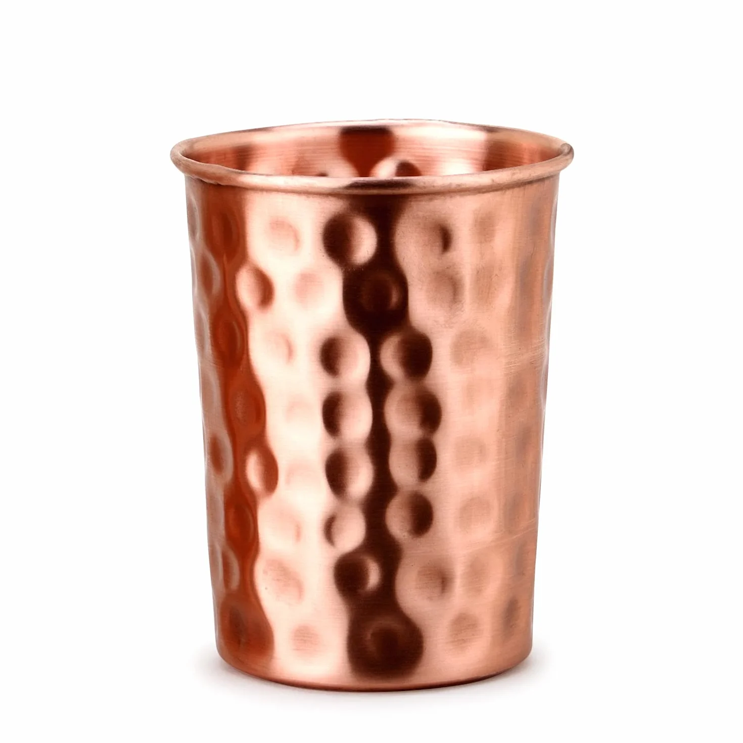 Zap Impex Ayurveda Banefits miedziane szklanki na wodę, 2 sztuki, 250 ml