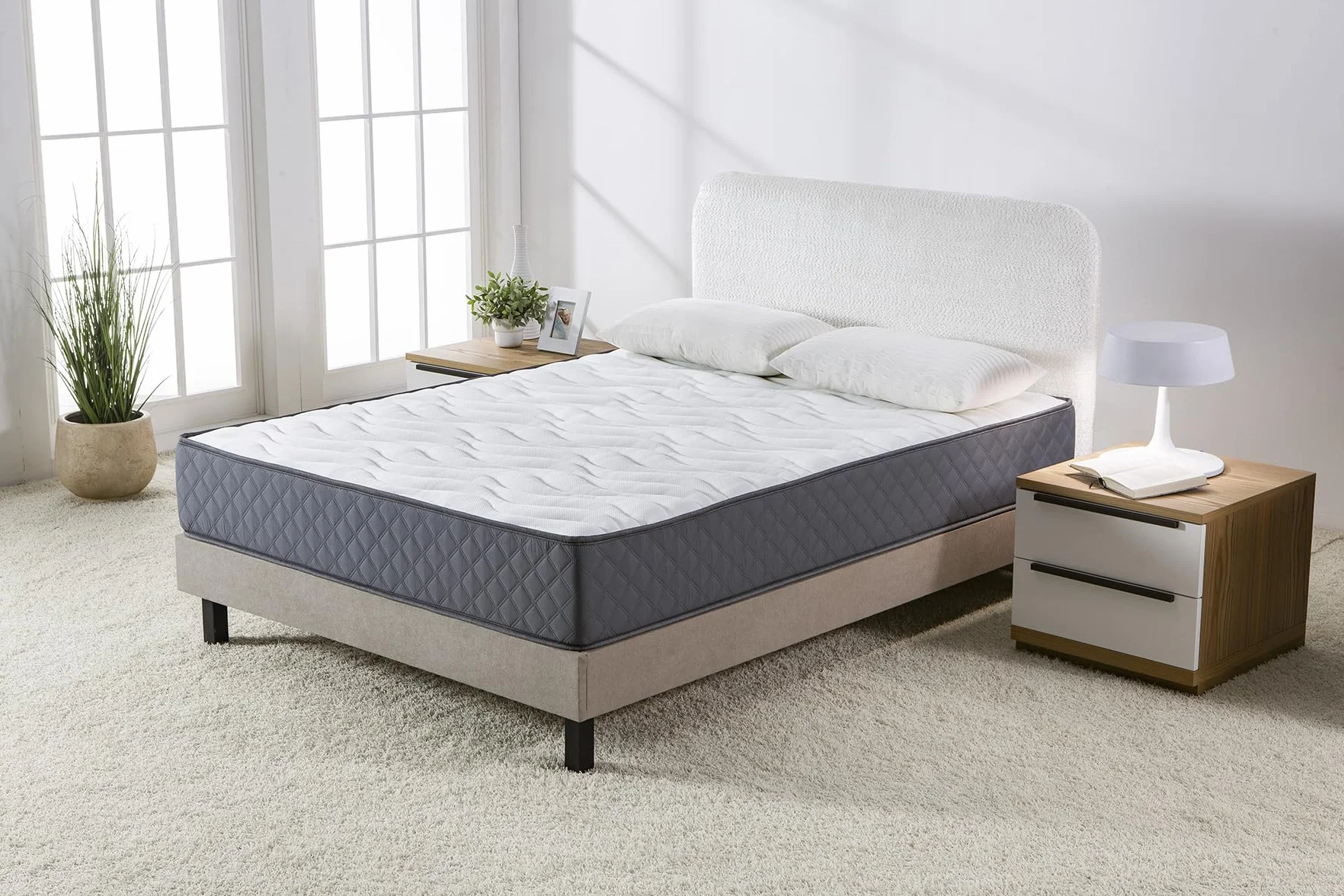 Todocama - Materac wiskoelastyczny 105x190 cm, wielowarstwowy Pure Flow MAX, wysokość 21 cm, średnia/wysoka twardość, środek przeciw roztoczom, antybakteryjny i hipoalergiczny. Wyprodukowano w
