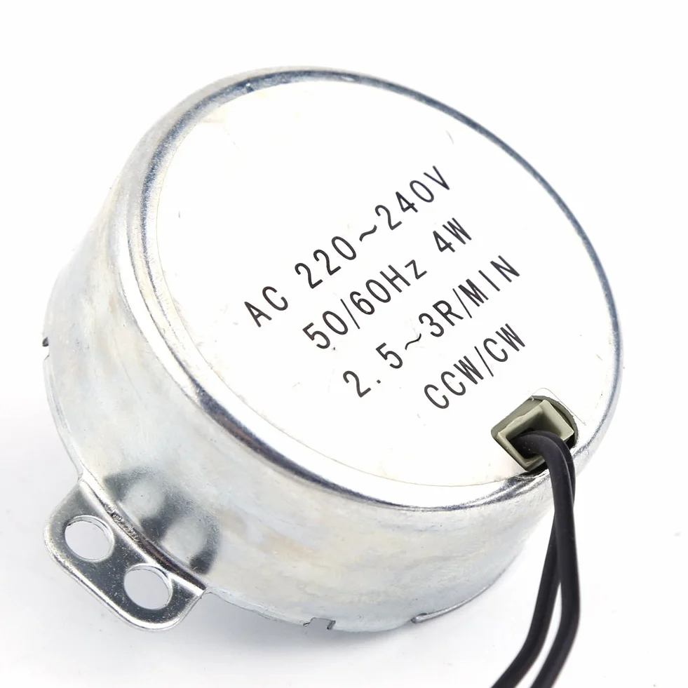 Silnik synchroniczny motoreduktor 220-240 V AC 4W CW CCW 2.5-3 RPM