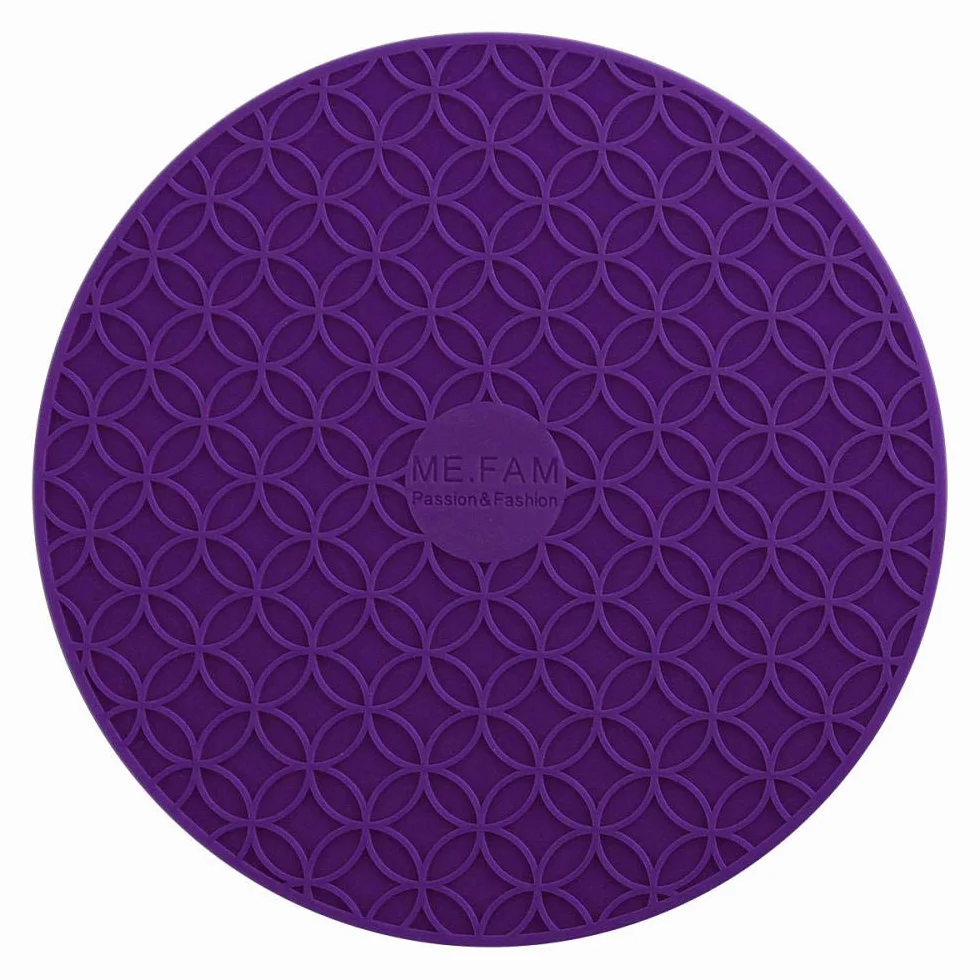 Podkładki silikonowe, Podkładki silikonowe pod garnki miski na stół izolacyjne - 3 sztuki niebieskie(Placemat 3 Pieces purple)