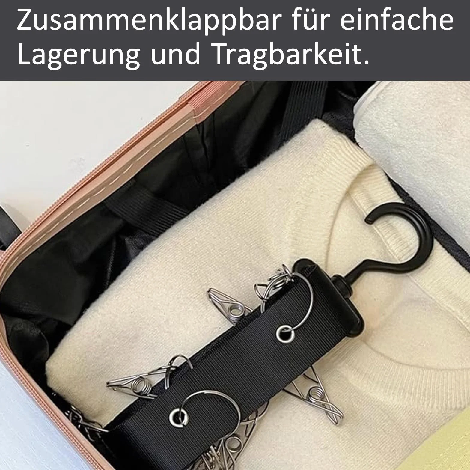 Uchwyt na czapki ścienny z 16 klipsami organizer