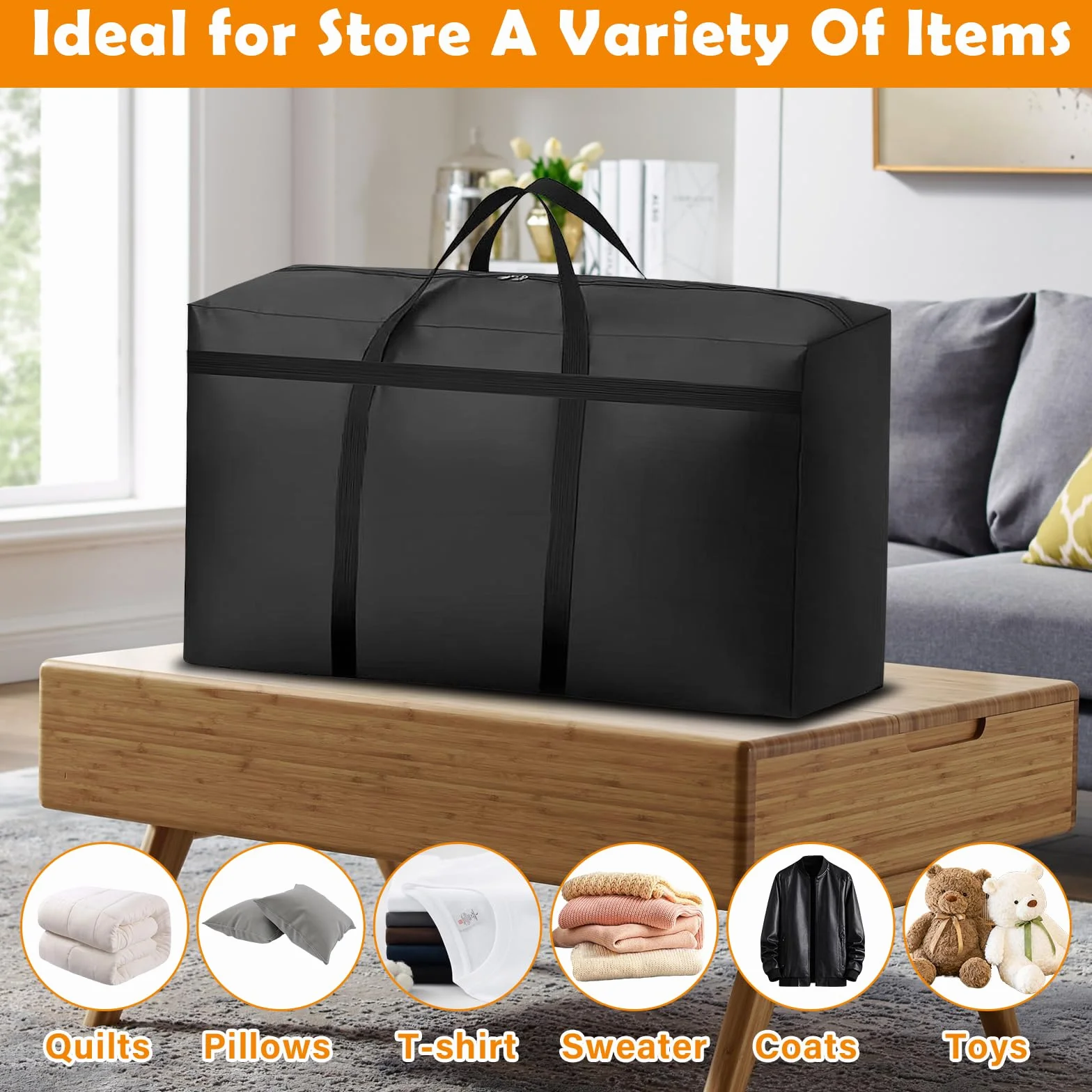 KOMABLEN torba do przechowywania 180 l 600D Oxford wodoszczelna 4 sztuki