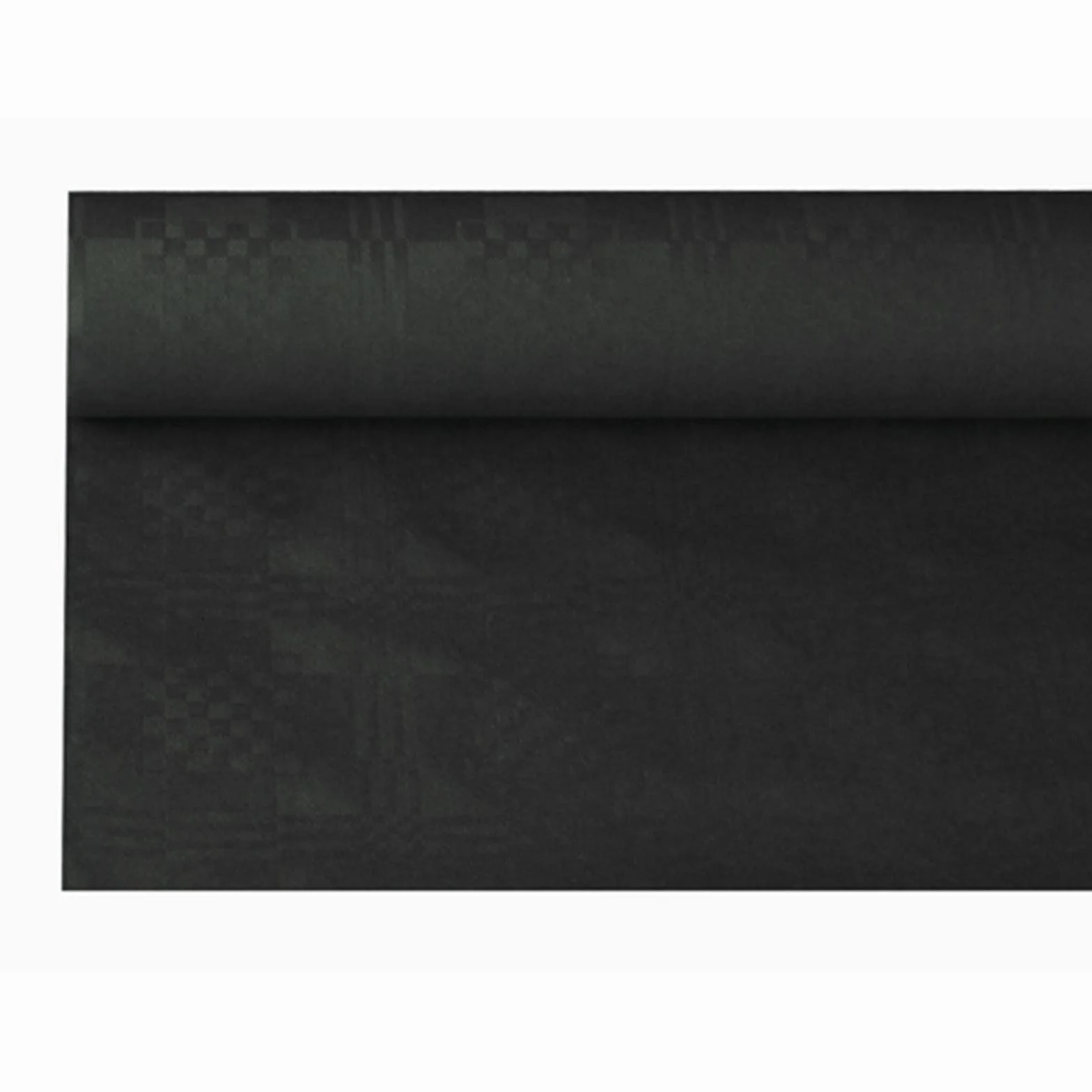 Papstar 11351 obrus papierowy z wytłoczonym wzorem adamaszkowym 8 m x 1,2 m, czarny
