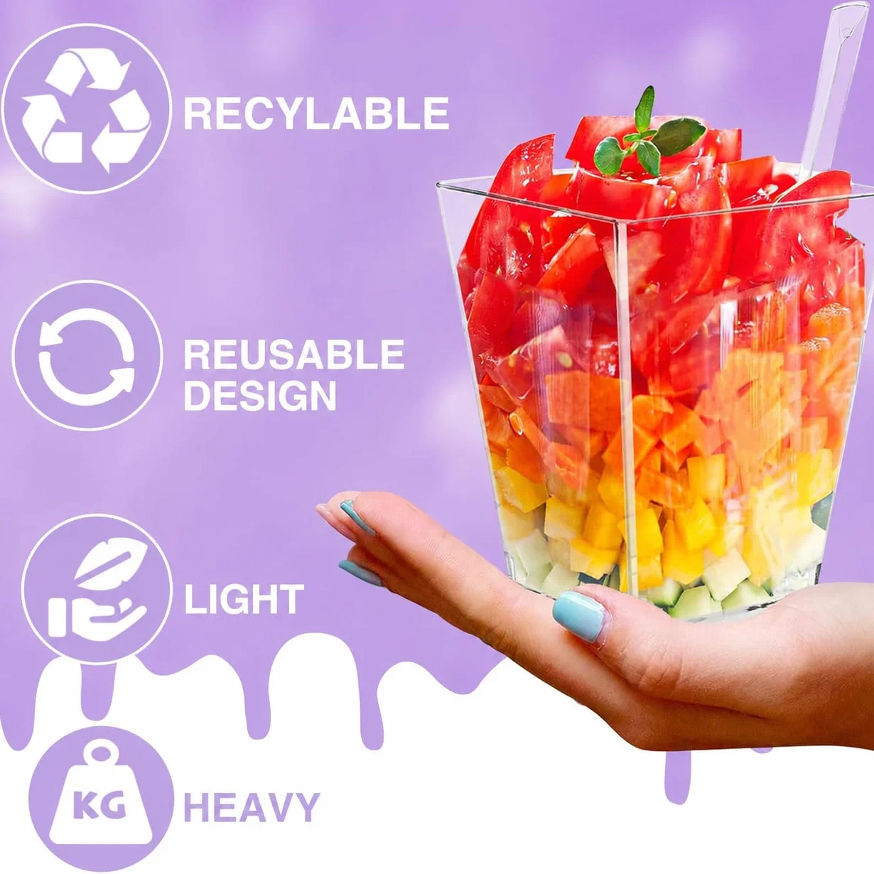 30 sztuk plastikowych kubków deserowych, 150 ml, zestaw 30 łyżek do zupy, 30 pokrywek DIY, przezroczyste, wielokrotnego użytku, do musu, budyniu, lodów, bufetów, deserów, pikników