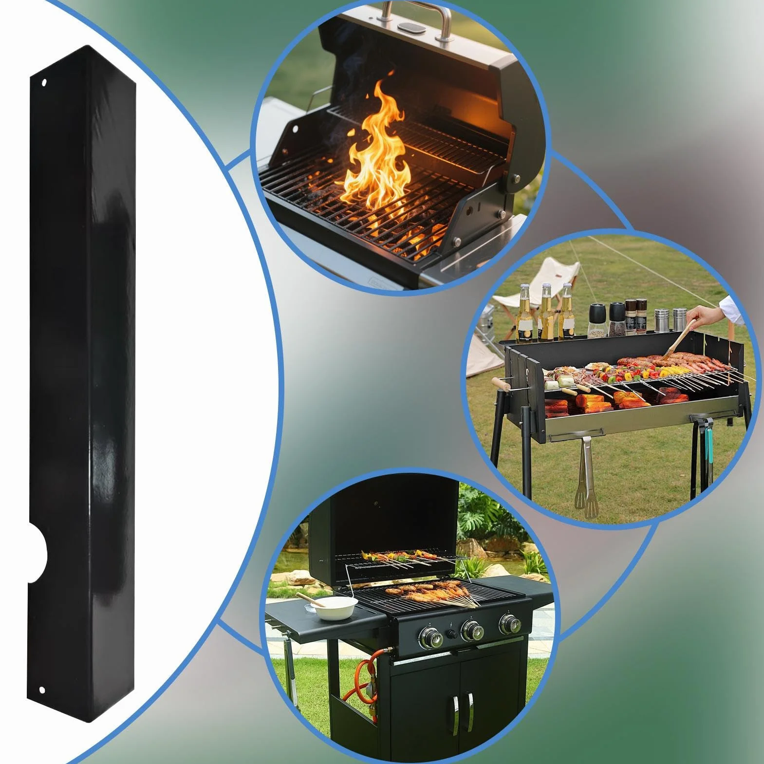 Zamienna osłona cieplna Nieprzywierające, do grillowania BBQ | Płyty Osłony Cieplnej Ze Stali Nierdzewnej Do Część Akcesoria Kuchenne Pikniki Ognisko Impreza Na