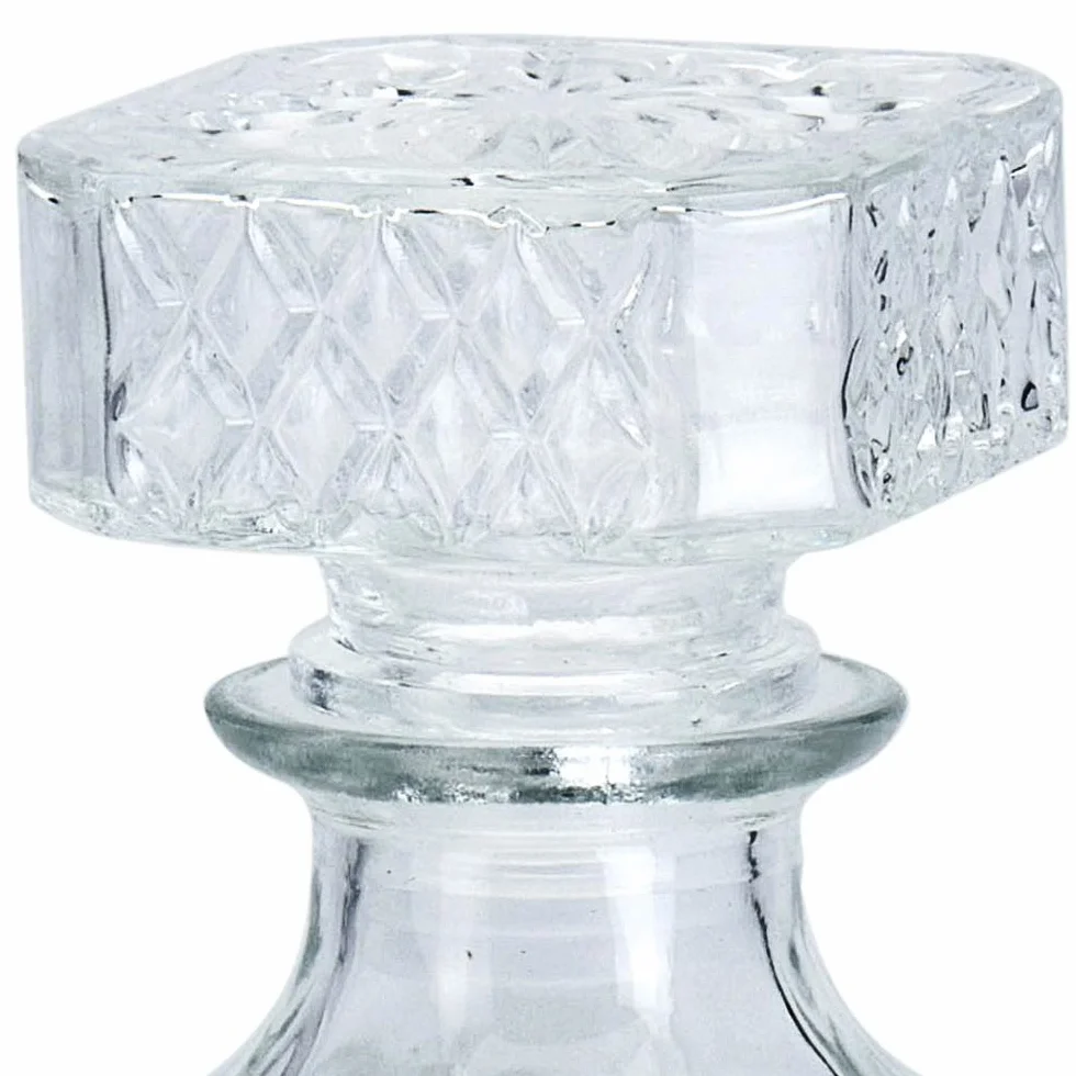 Klasyczna karafka o pojemności 900 ml, 0,9 l, szklana karafka do whisky, koniaku, whisky, likieru, wina, butelka